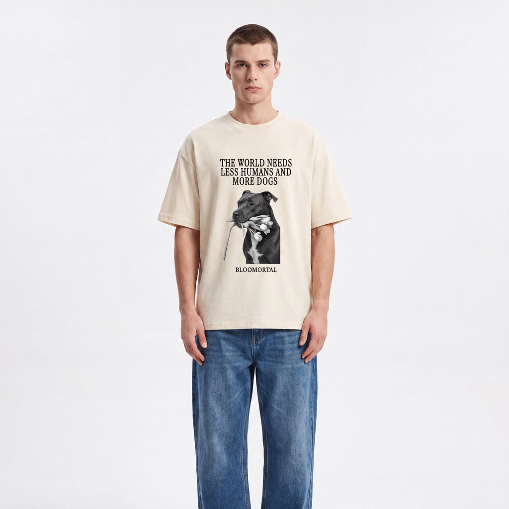 The World Needs More Dogs Unisex Oversized T-Shirt