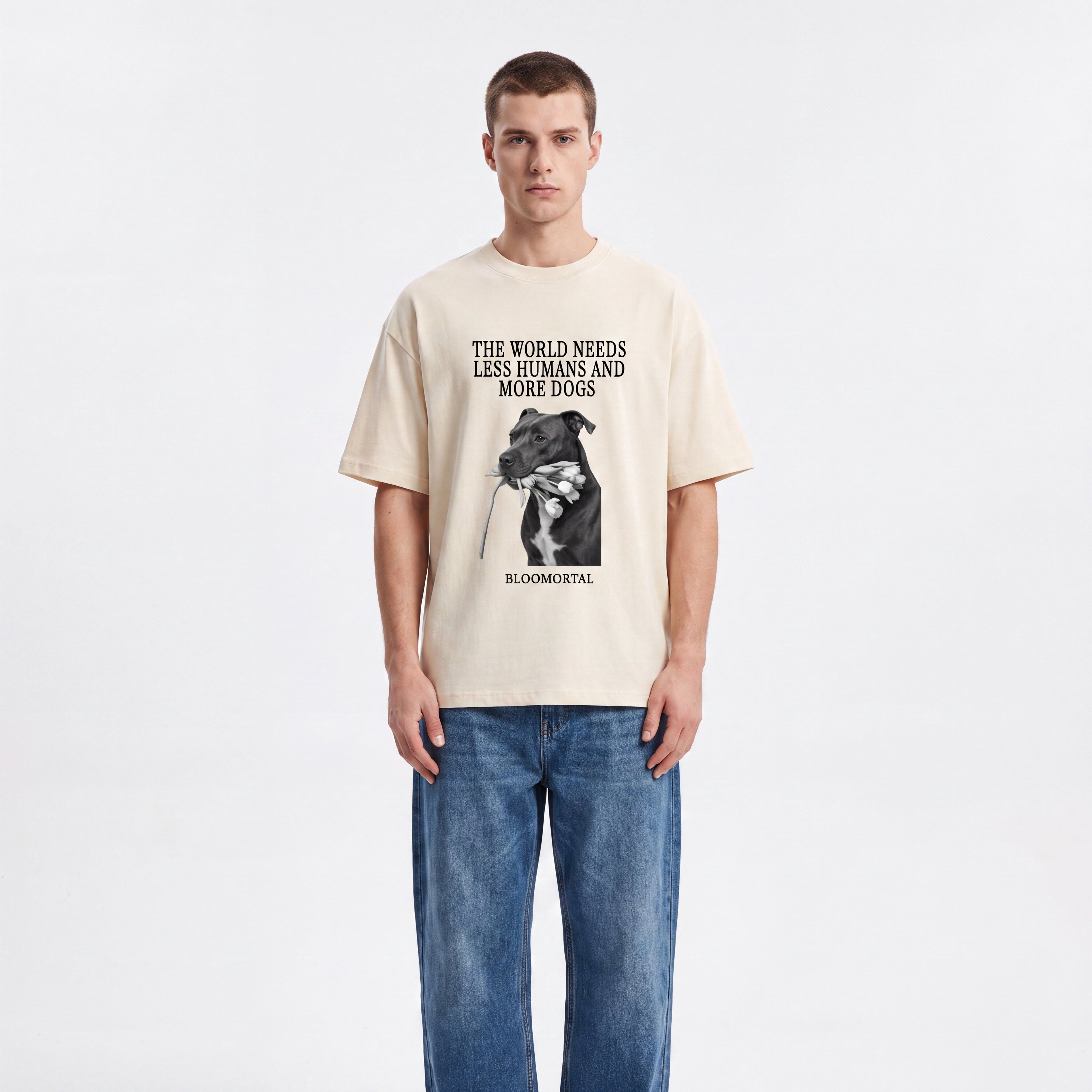 The World Needs More Dogs Unisex Oversized T-Shirt