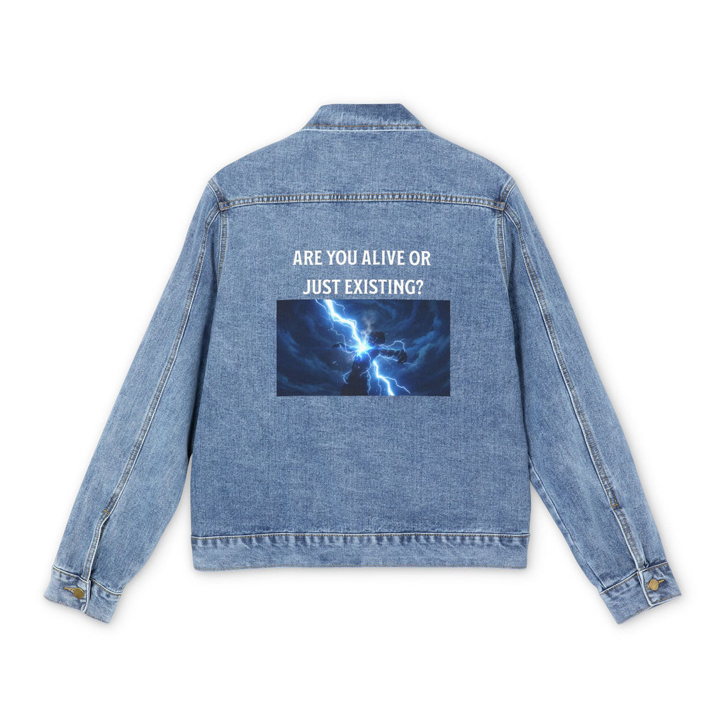 Unisex Denim Jacket - Are You Alive or Just Existing?