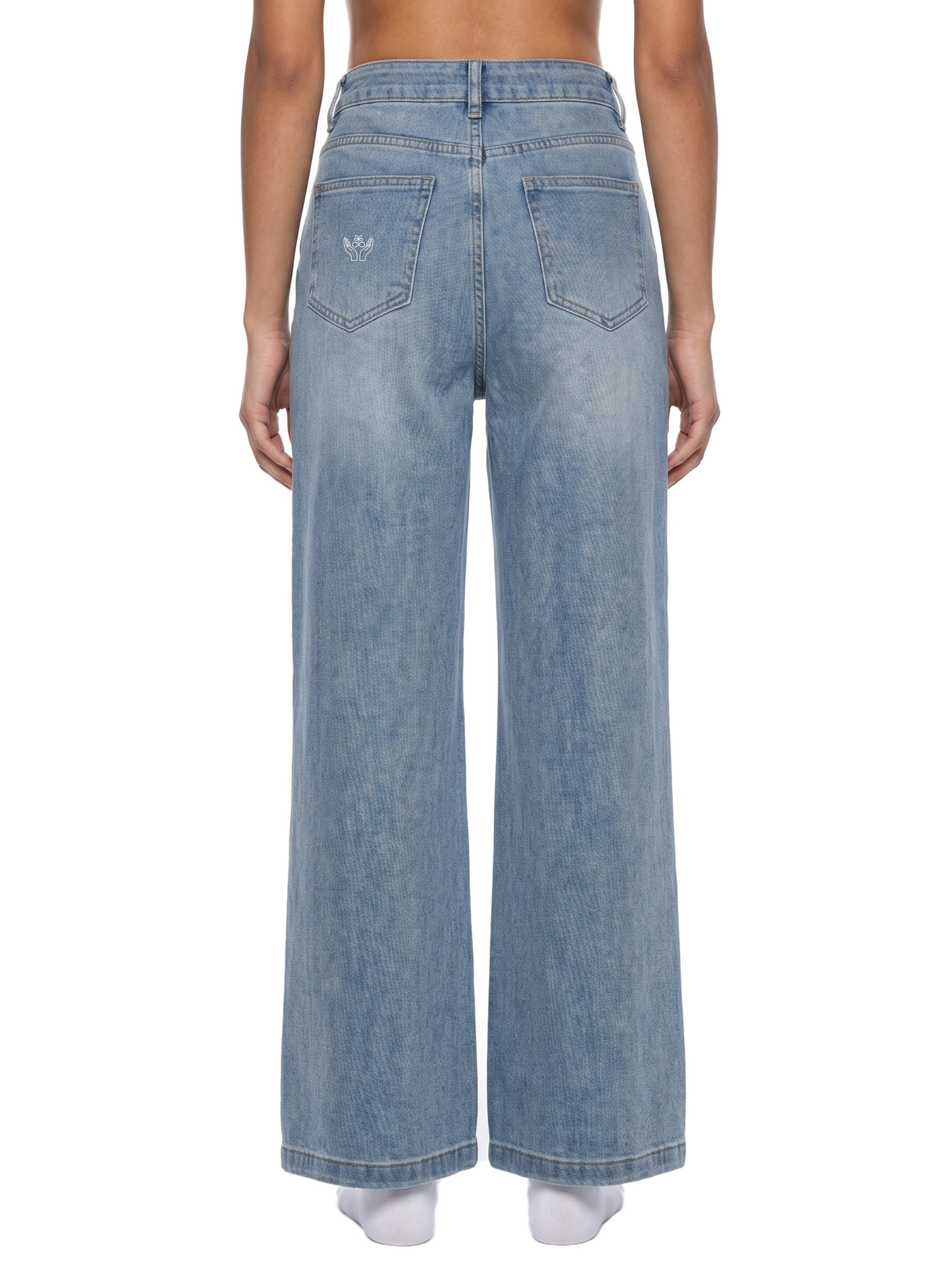 Women’s Vintage Wash High Rise Wide Leg Jeans