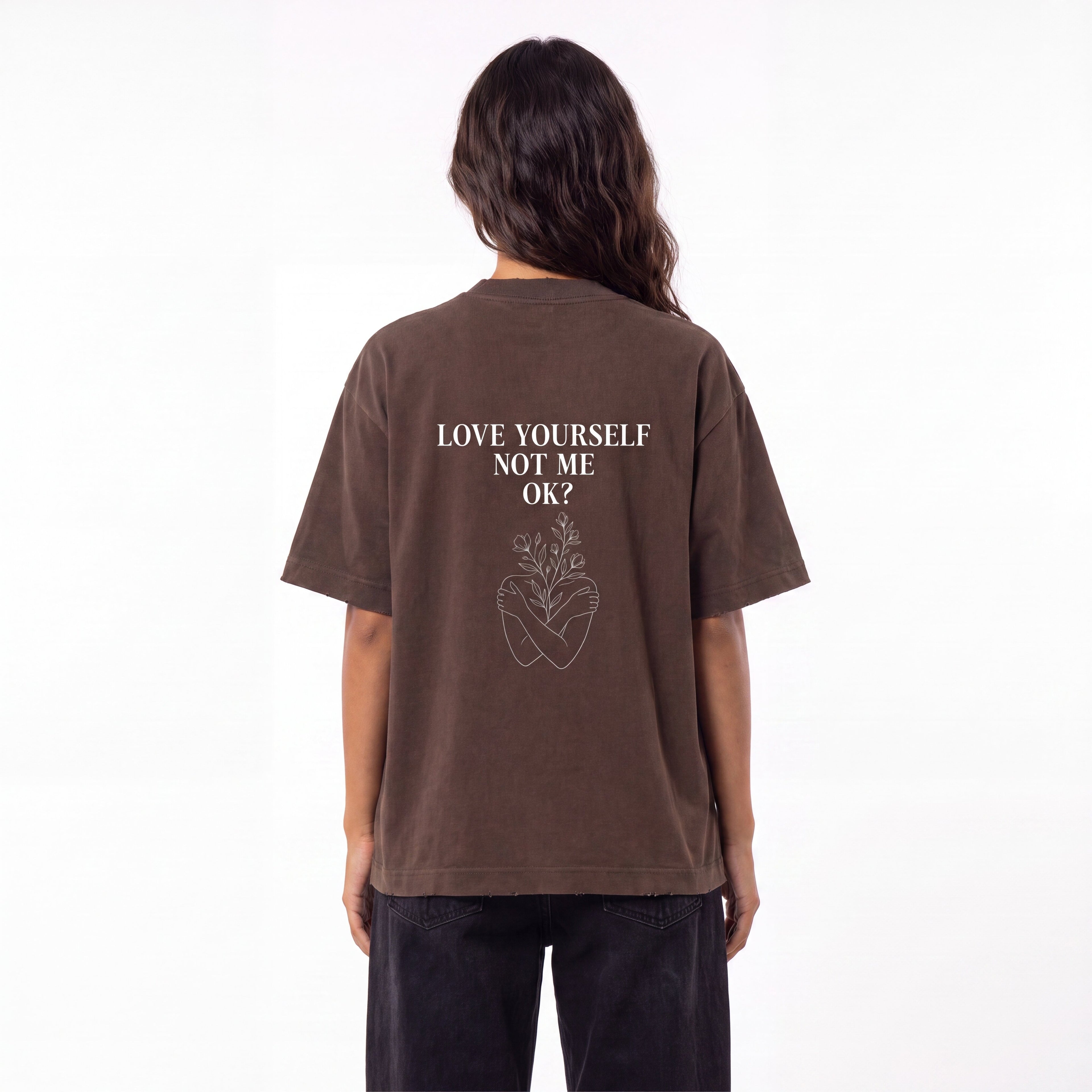 Love Yourself Heavyweight Vintage Washed Frayed T-Shirt