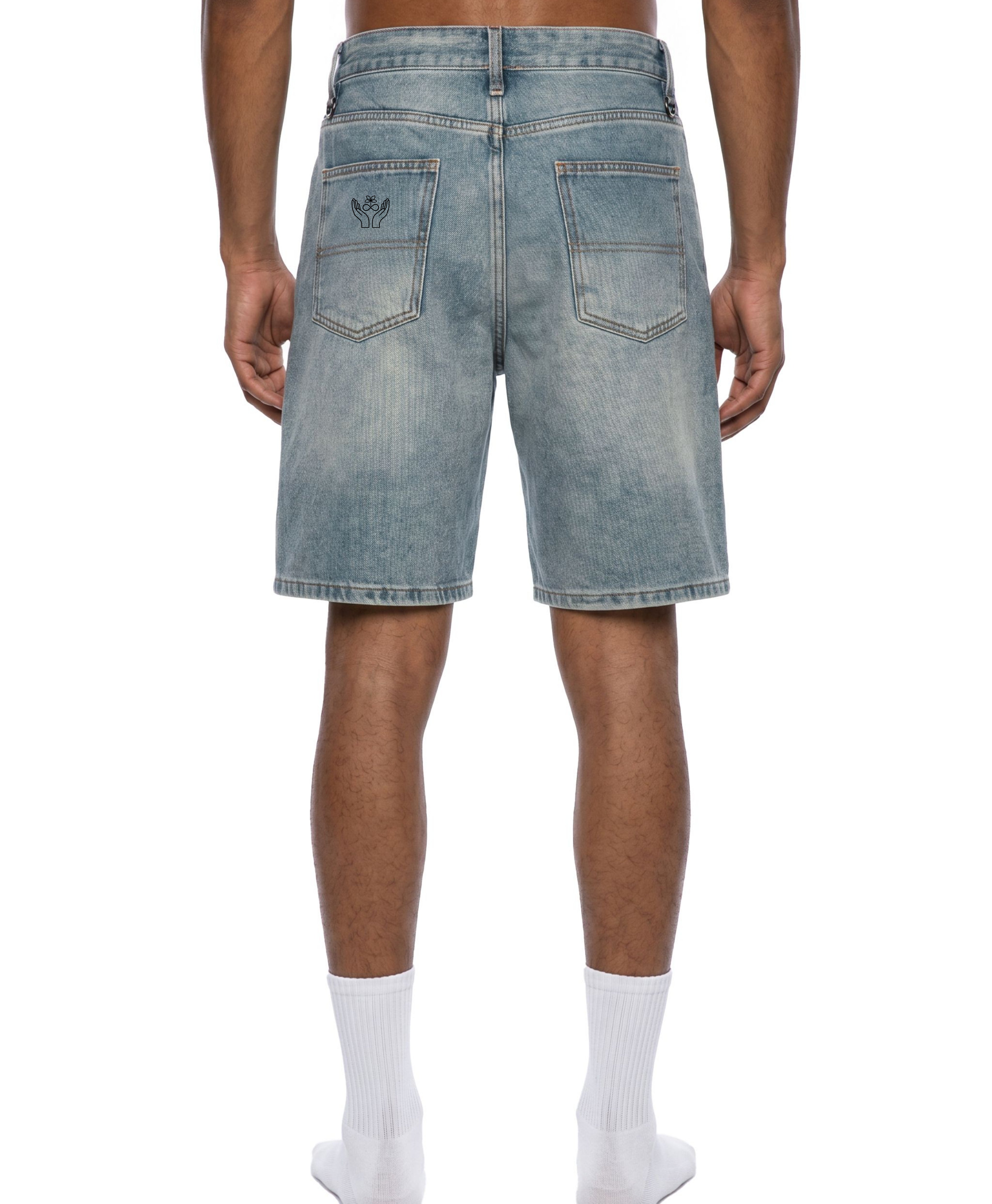 Men's Vintage Wash Denim Shorts