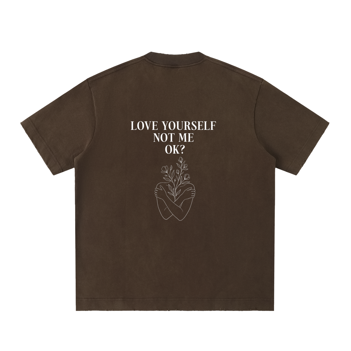 Love Yourself Heavyweight Vintage Washed Frayed T-Shirt