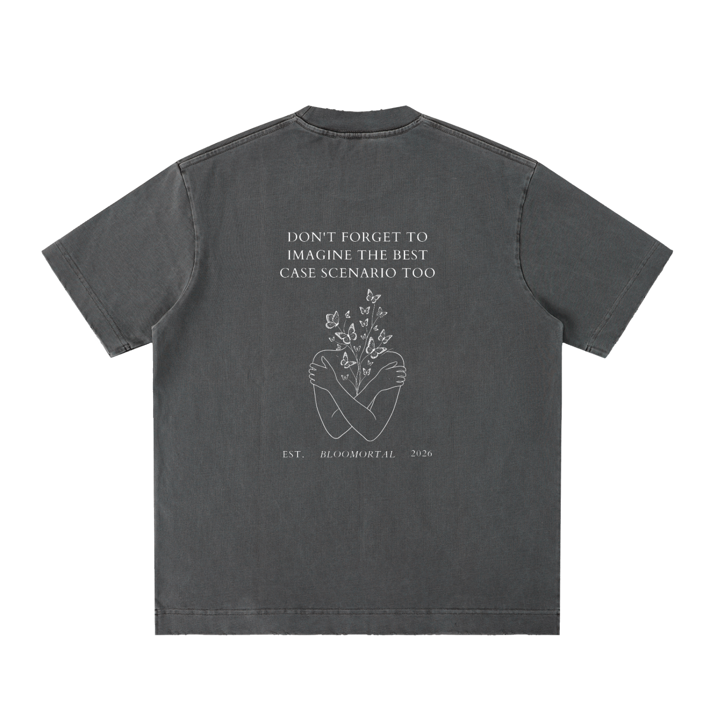 The Best Case Scenario Heavyweight Vintage Washed Frayed T-Shirt