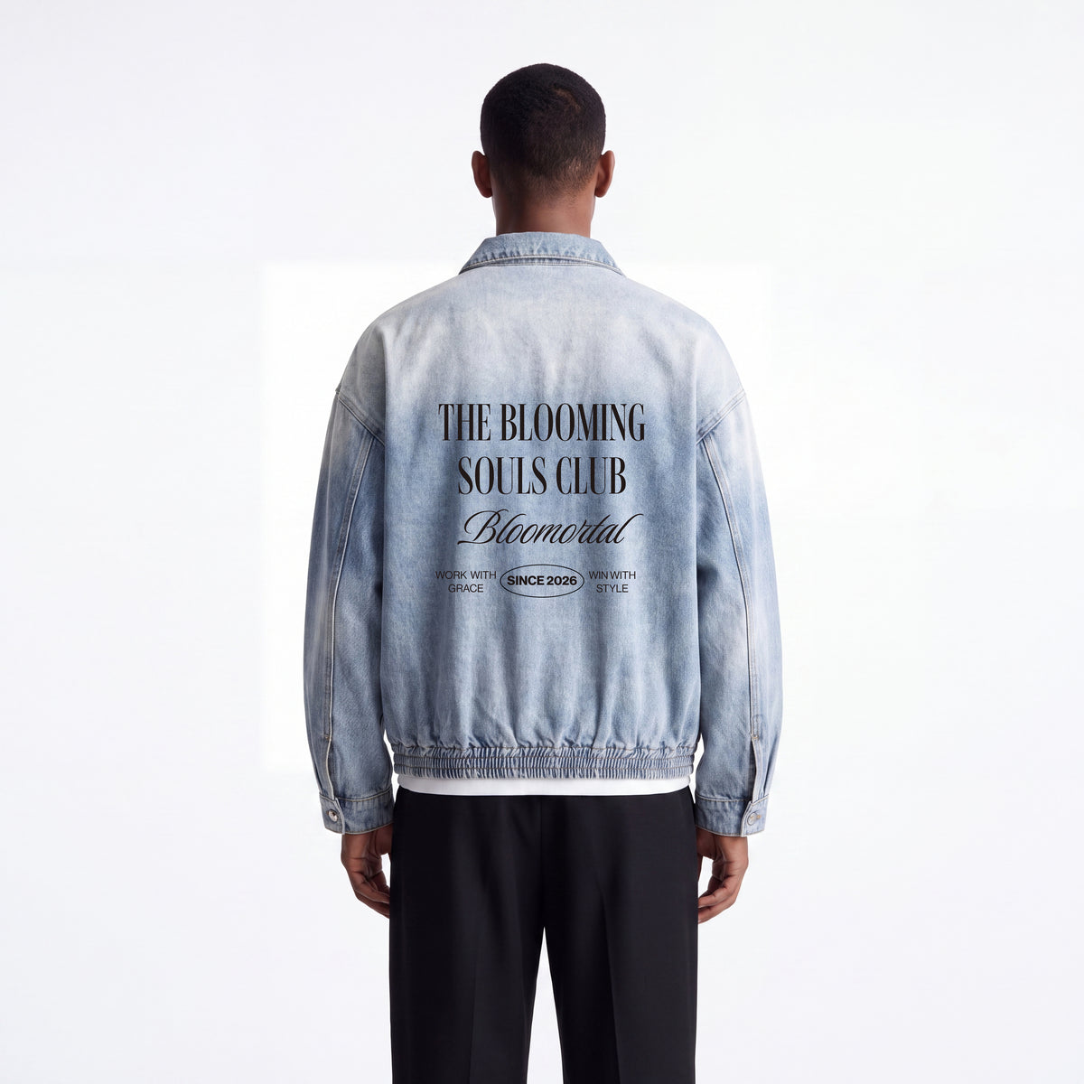 The Blooming Souls Club Vintage Wash Full-Zip Denim Jacket