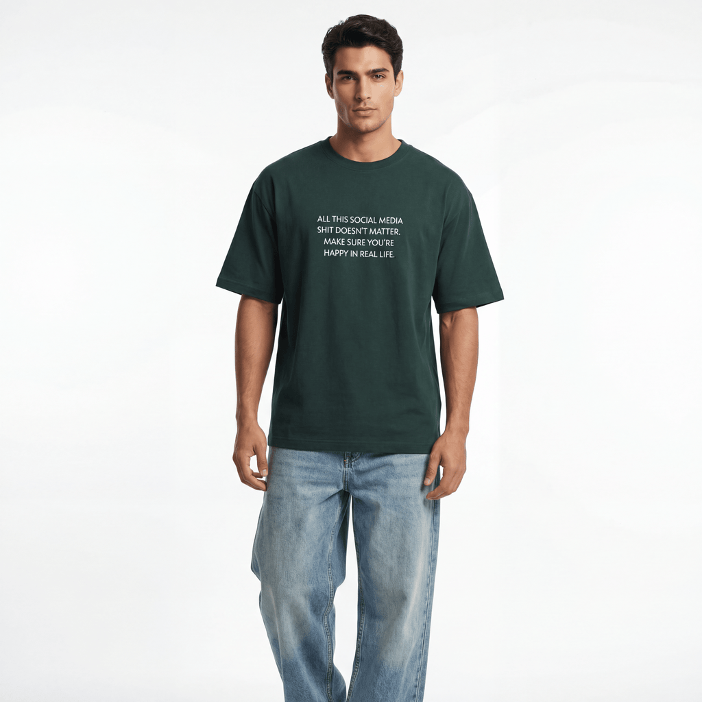 All This Social Media Shit Doesn't Matter Unisex Oversized T-Shirt - BLOOMORTAL