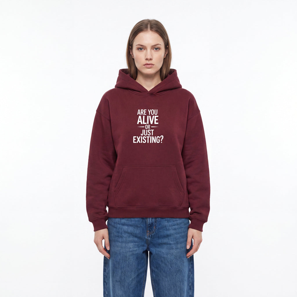 Are You Alive Or Just Existing Heavyweight Unisex Hoodie - BLOOMORTAL