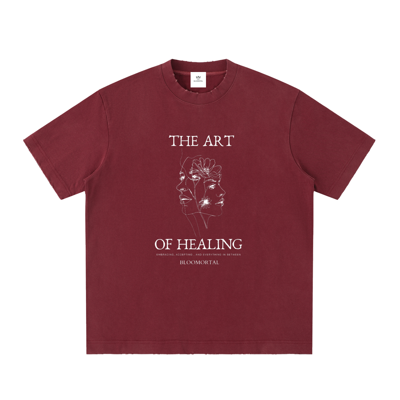 The Art Of Healing Vintage Washed Frayed T-Shirt