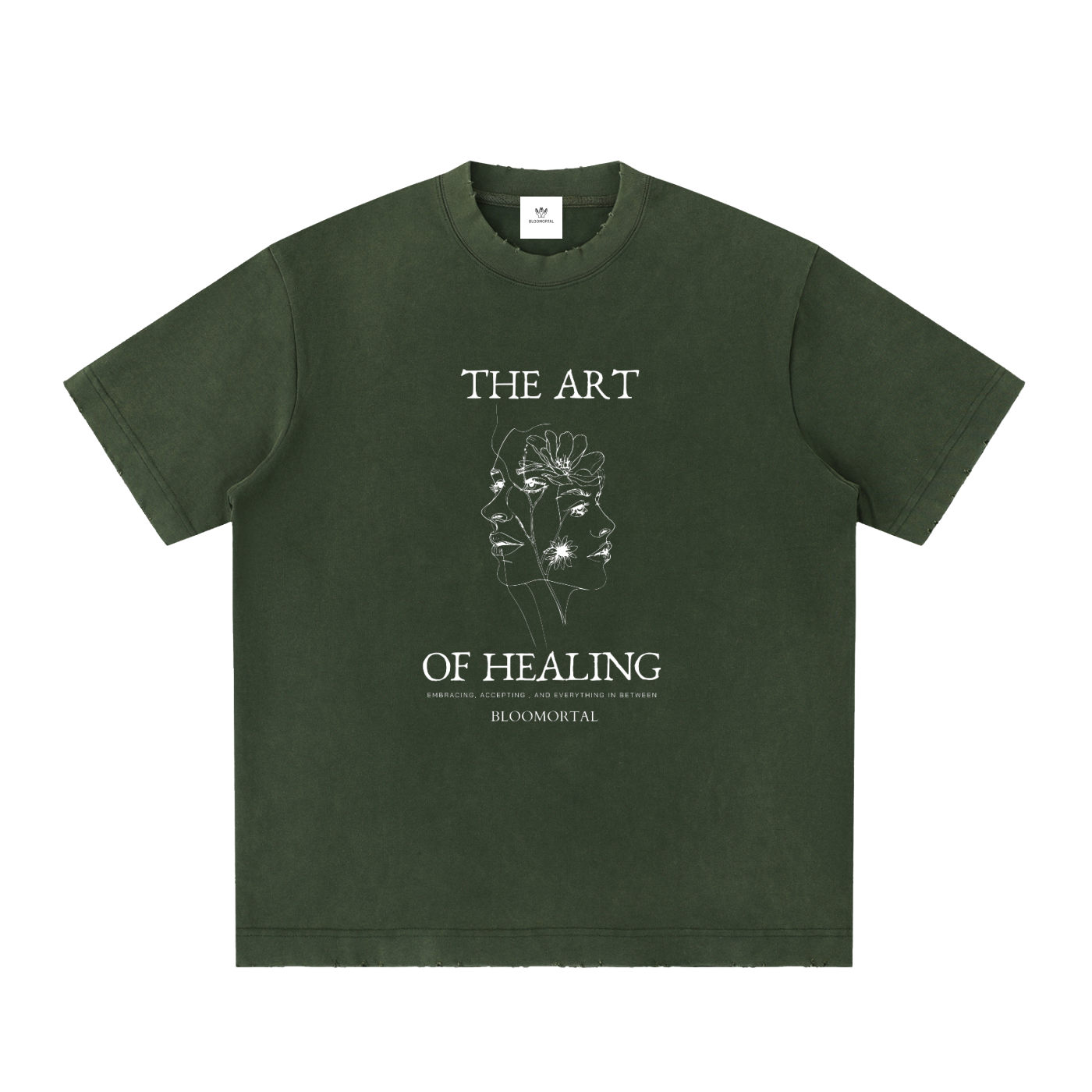The Art Of Healing Vintage Washed Frayed T-Shirt