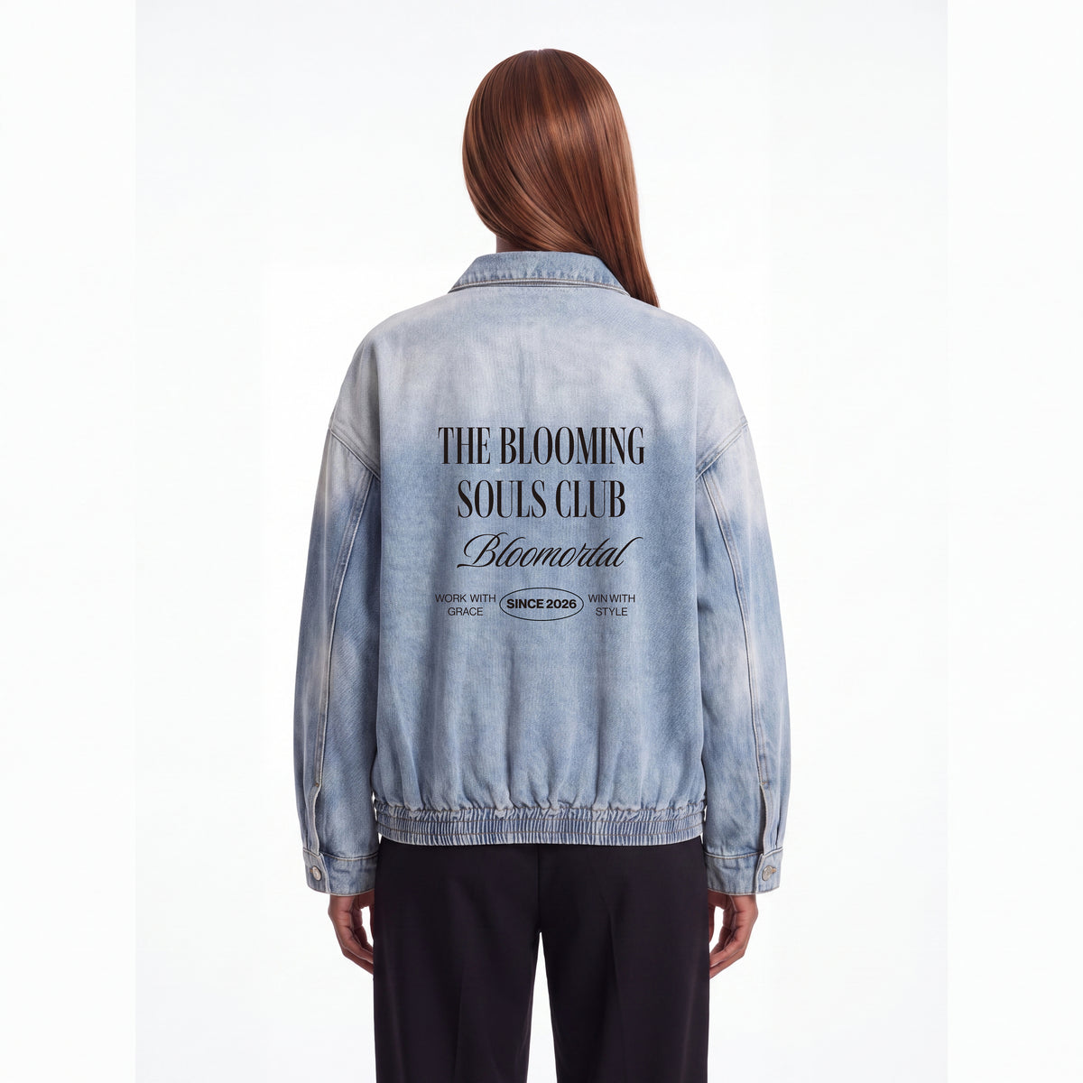 The Blooming Souls Club Vintage Wash Full-Zip Denim Jacket