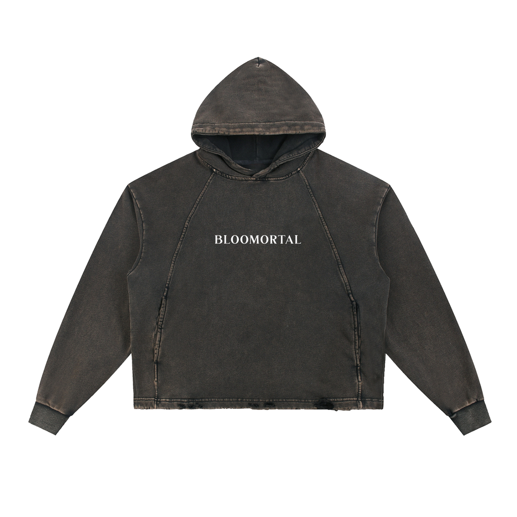 The Risk Takers Club Vintage Washed Frayed-Hem Unisex Hoodie