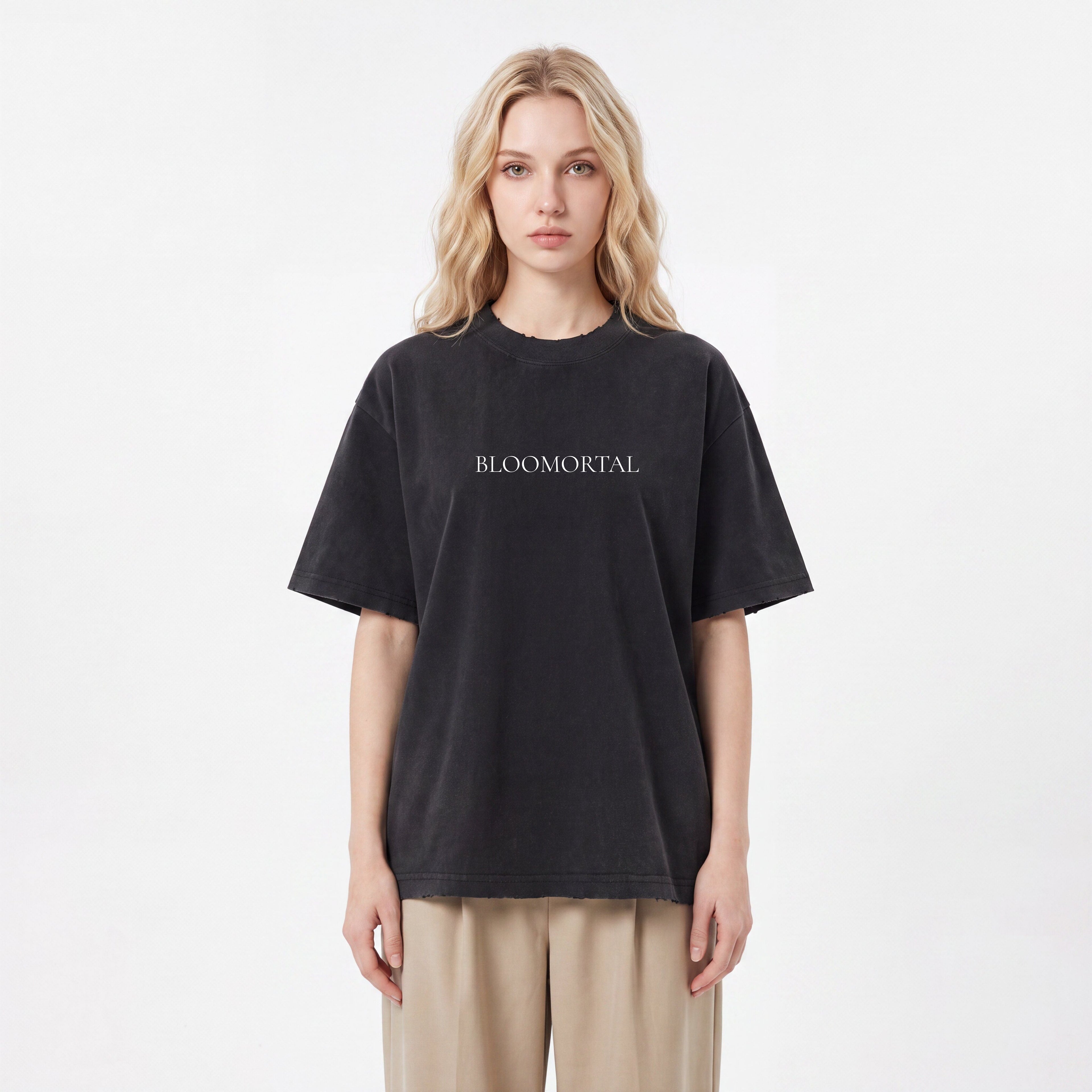Beautiful Things Heavyweight Vintage Washed Frayed T-Shirt - BLOOMORTAL
