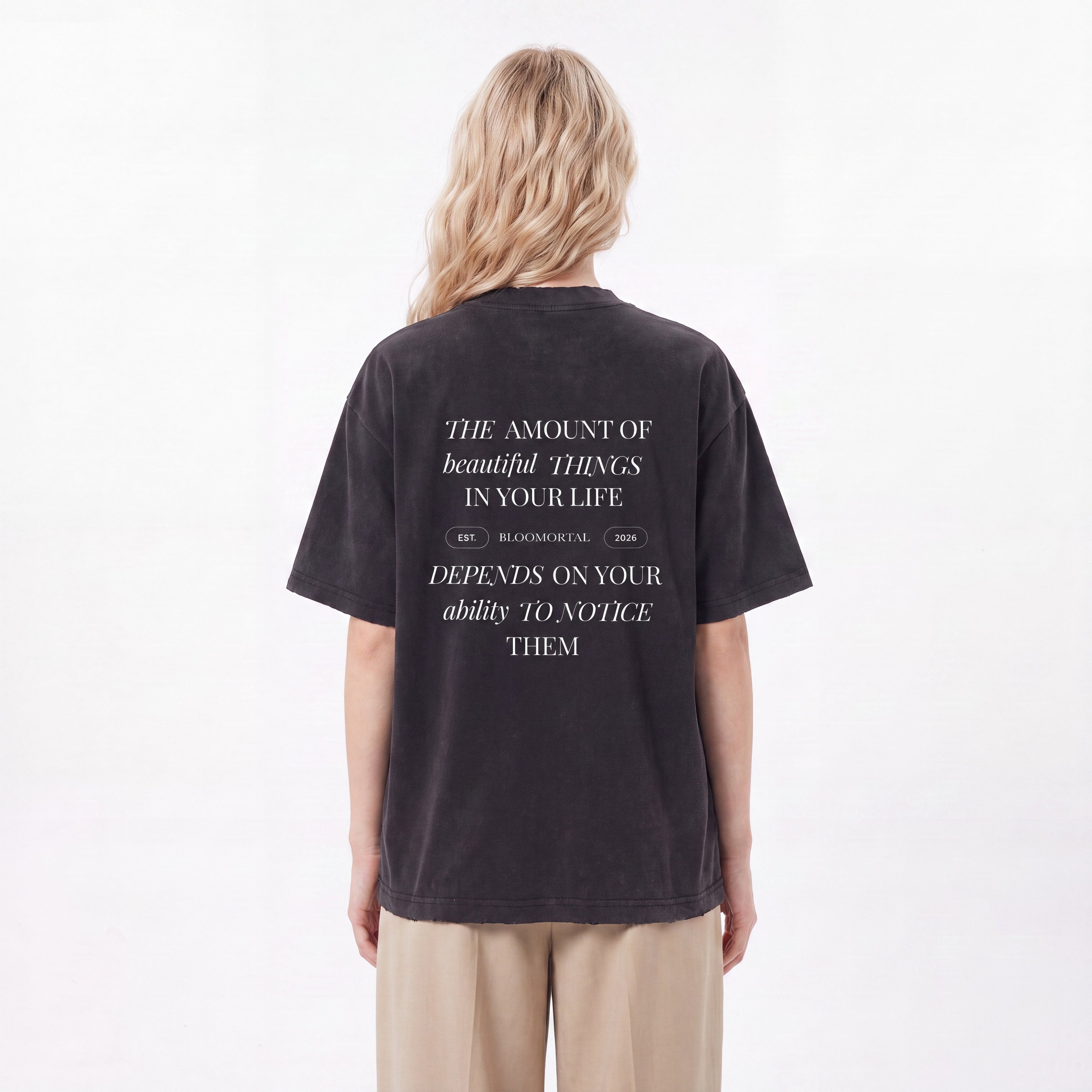 Beautiful Things Heavyweight Vintage Washed Frayed Unisex T-Shirt - BLOOMORTAL