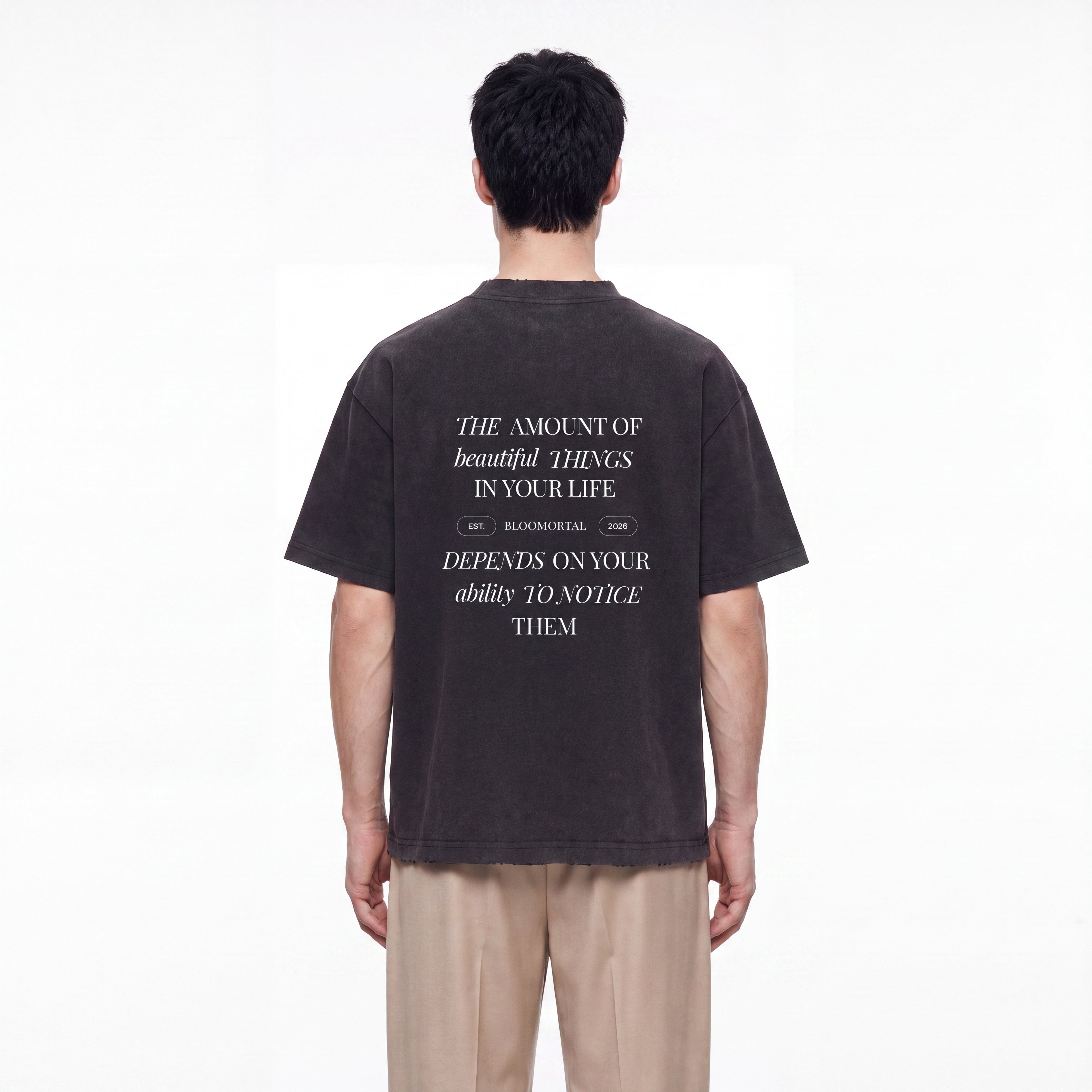 Beautiful Things Heavyweight Vintage Washed Frayed Unisex T-Shirt - BLOOMORTAL