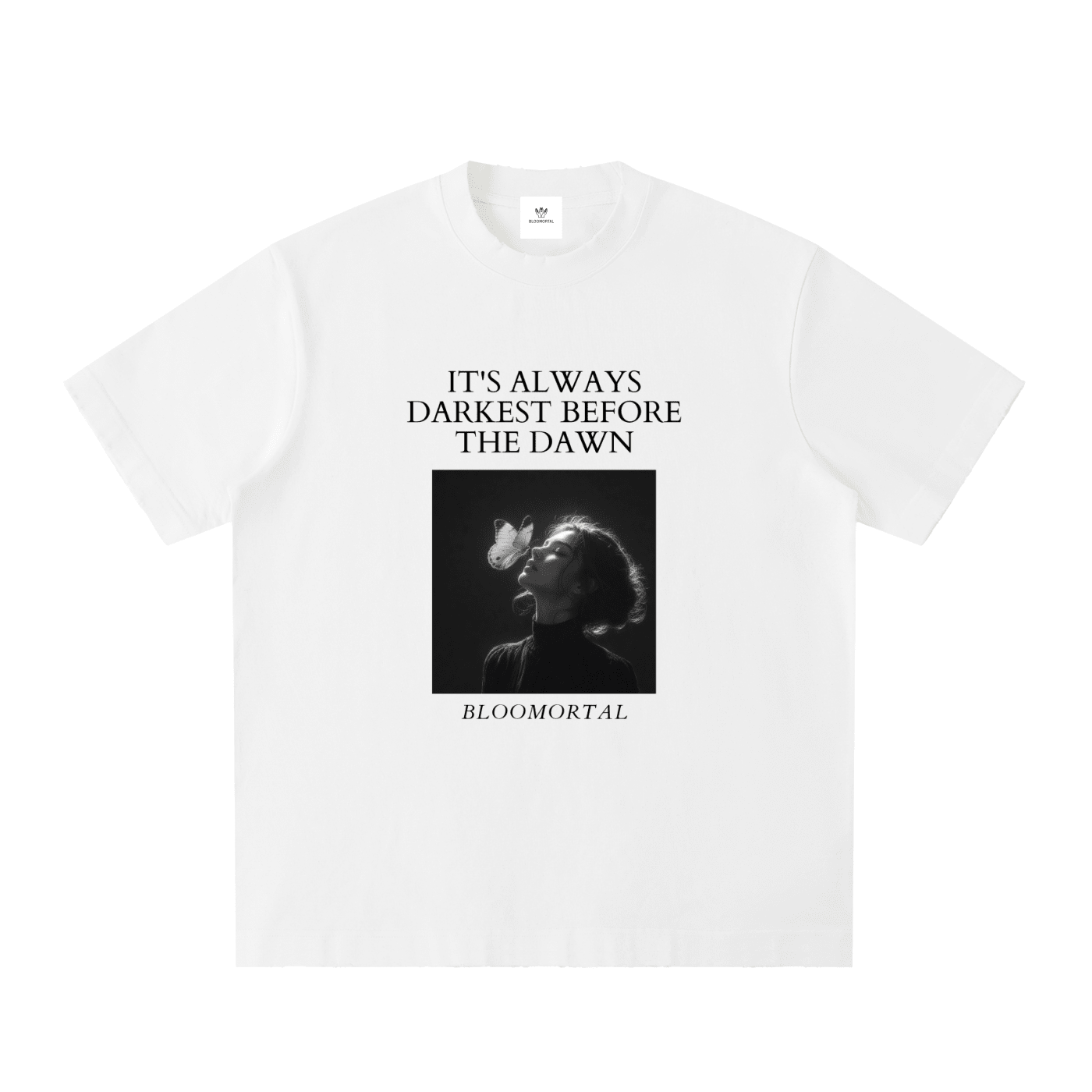 Before The Dawn Heavyweight Vintage Washed Frayed Unisex T-Shirt - BLOOMORTAL