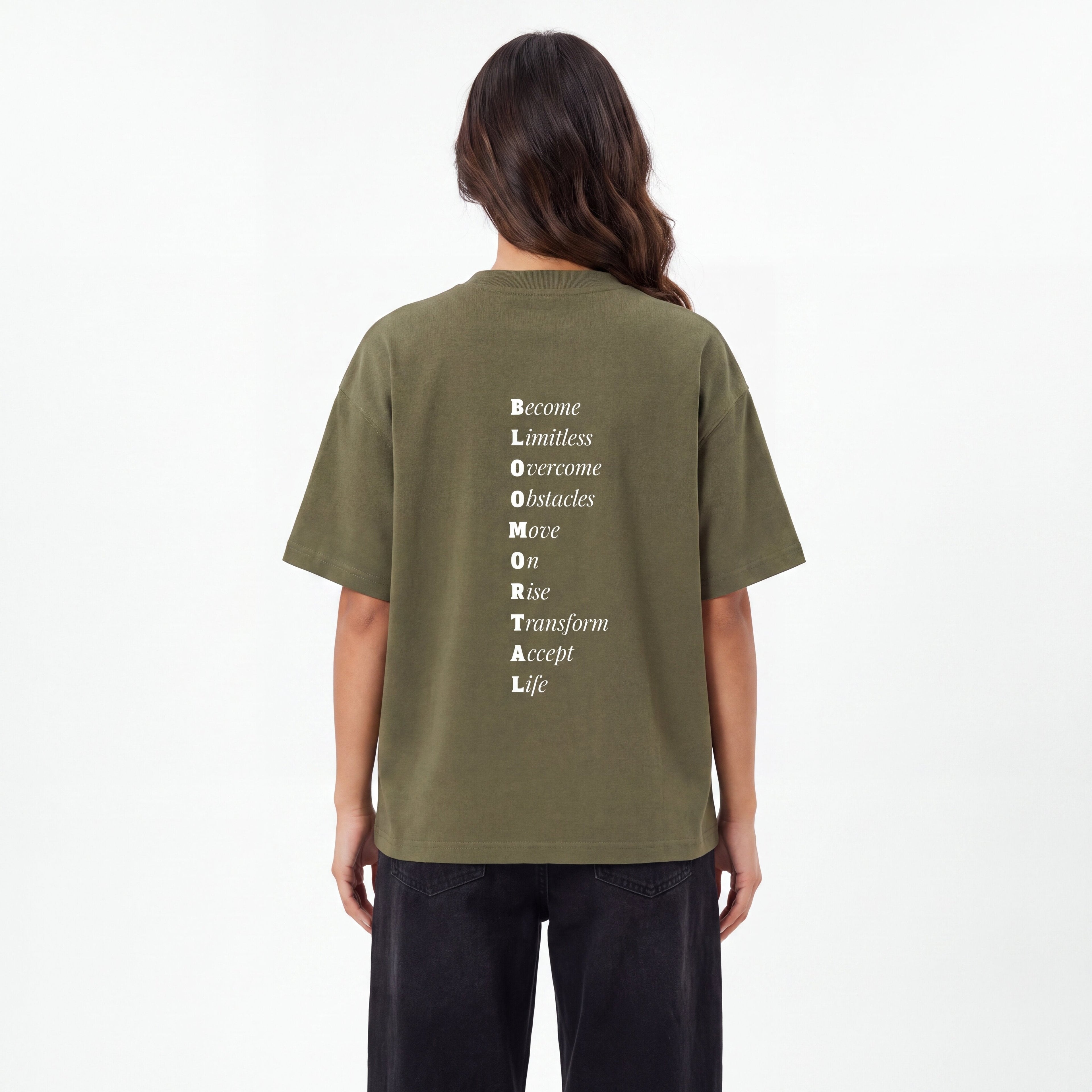 BLOOMORTAL Acronym Boxy Oversized T-Shirt - BLOOMORTAL