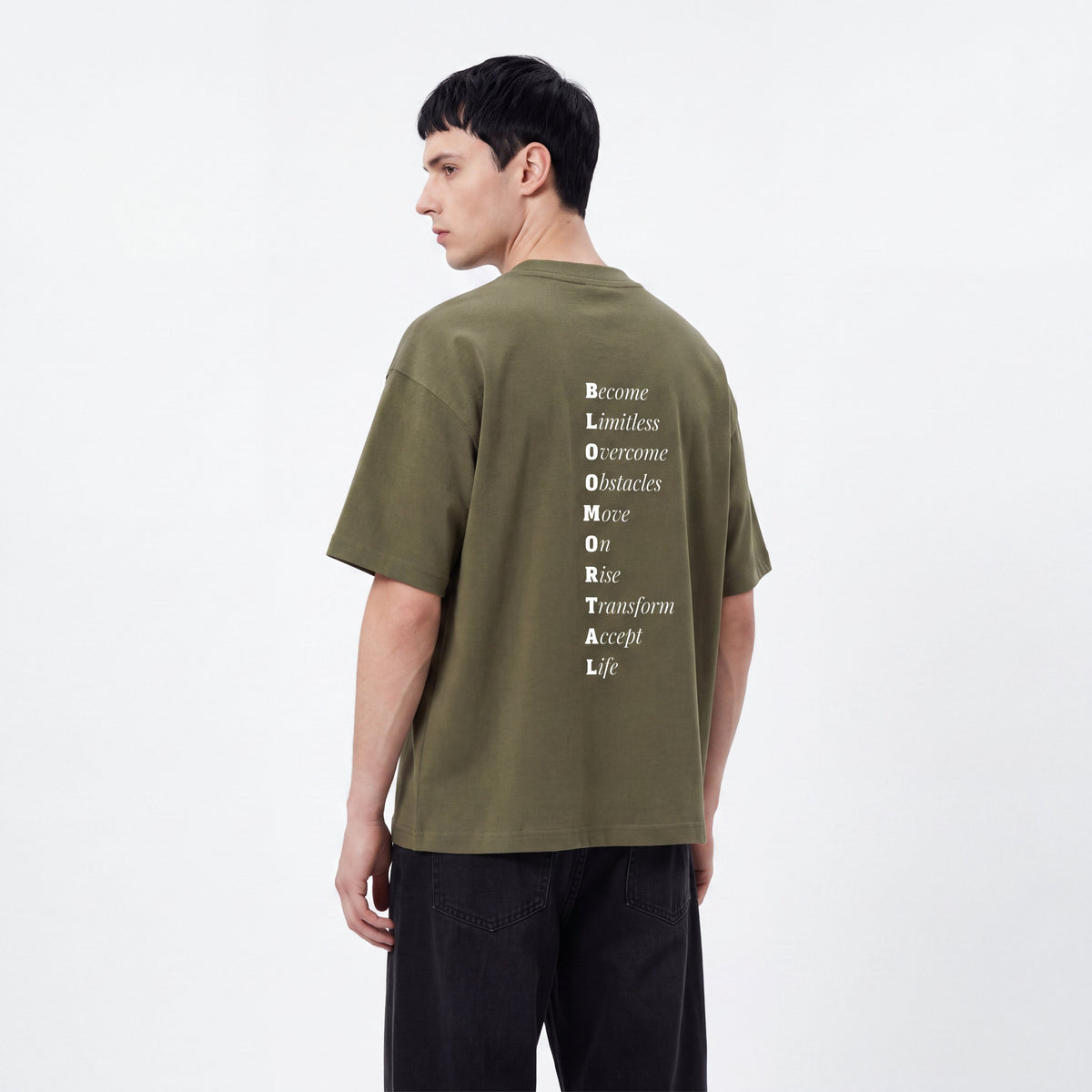 BLOOMORTAL Acronym Boxy Oversized T-Shirt - BLOOMORTAL