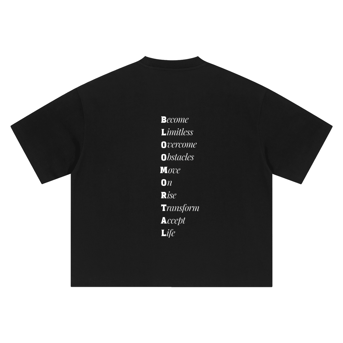 BLOOMORTAL Acronym Boxy Oversized T-Shirt - BLOOMORTAL