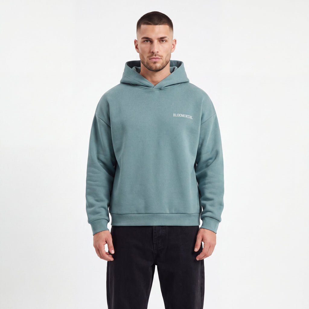 BLOOMORTAL Acronym Fleece Boxy Hoodie - BLOOMORTAL