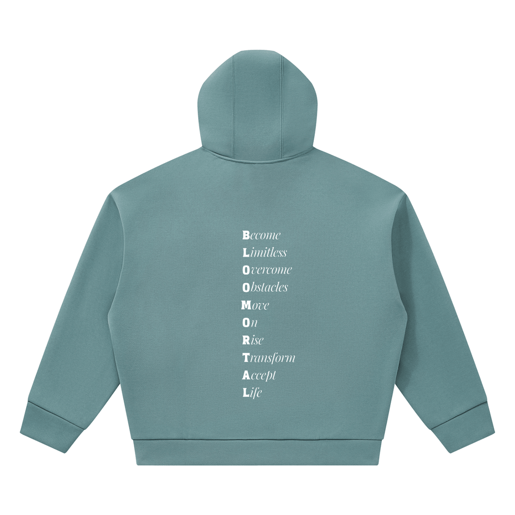 BLOOMORTAL Acronym Fleece Boxy Hoodie - BLOOMORTAL