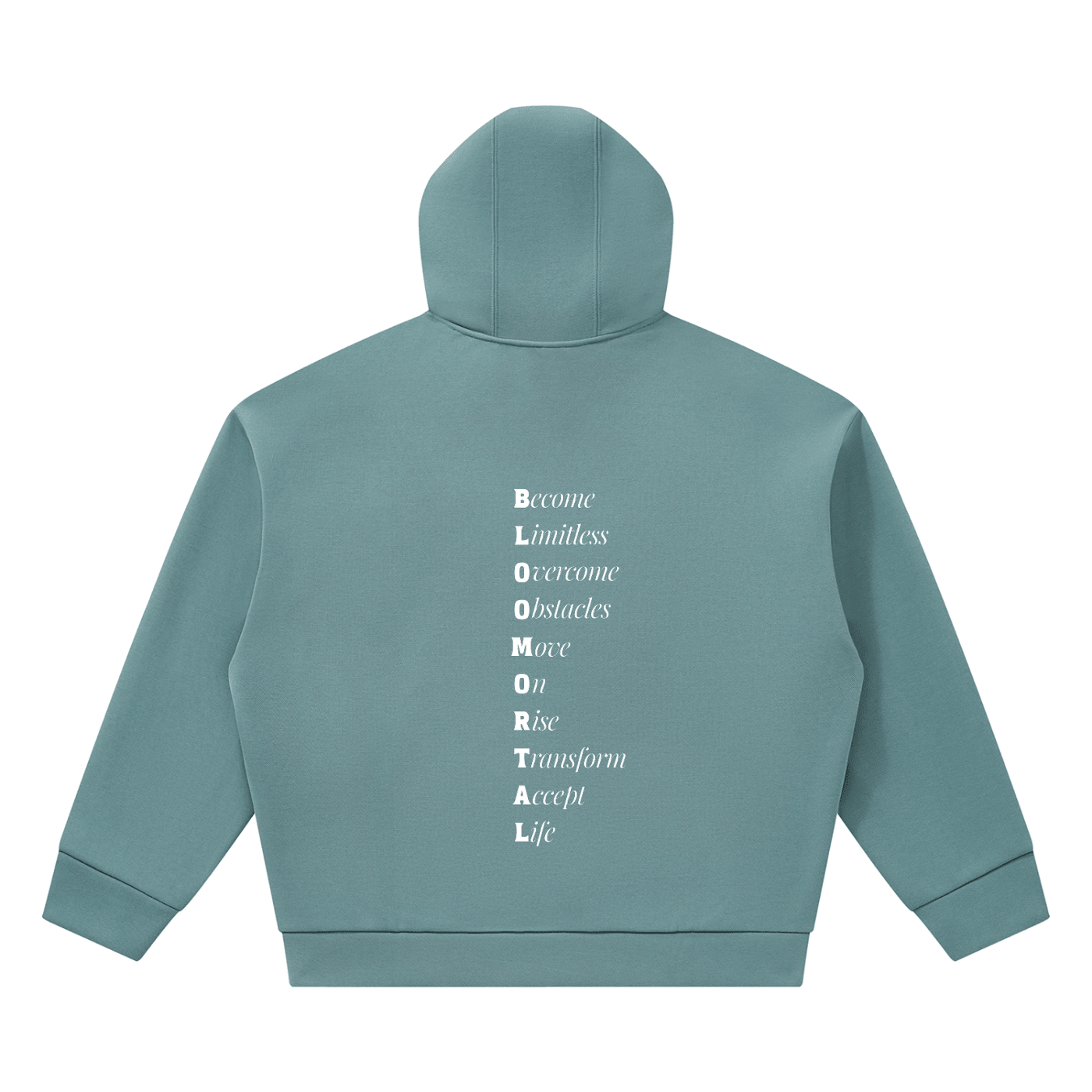 BLOOMORTAL Acronym Fleece Boxy Hoodie - BLOOMORTAL
