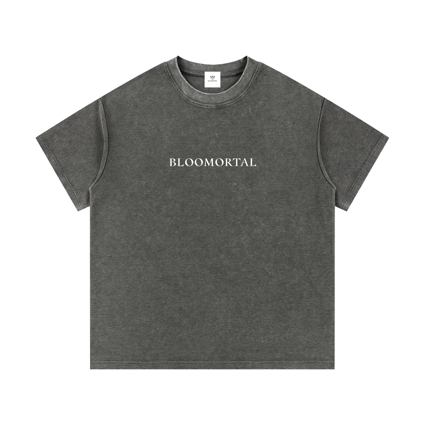 Blooming Forever Mineral Wash Waffle Knit Unisex T-Shirt