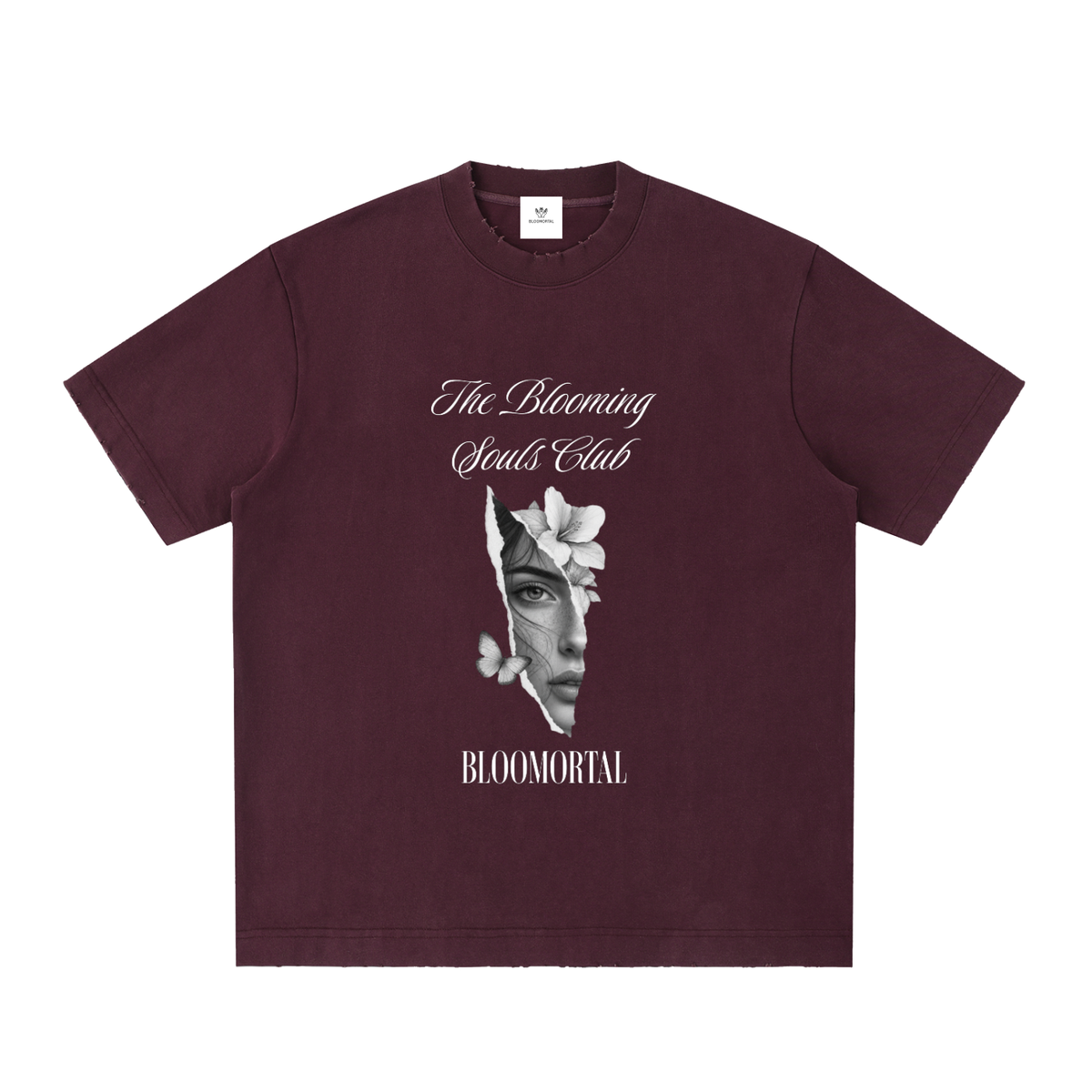 The Blooming Souls Club Vintage Washed Frayed T-Shirt