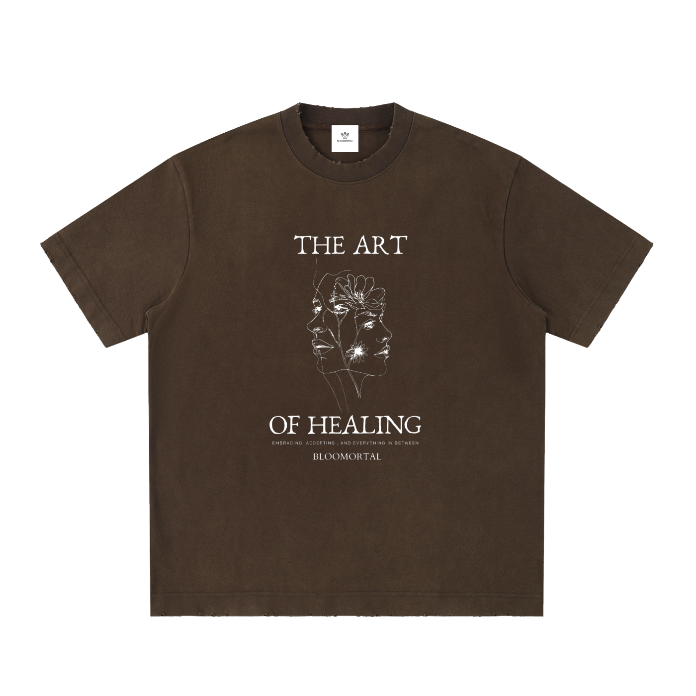 The Art Of Healing Vintage Washed Frayed T-Shirt