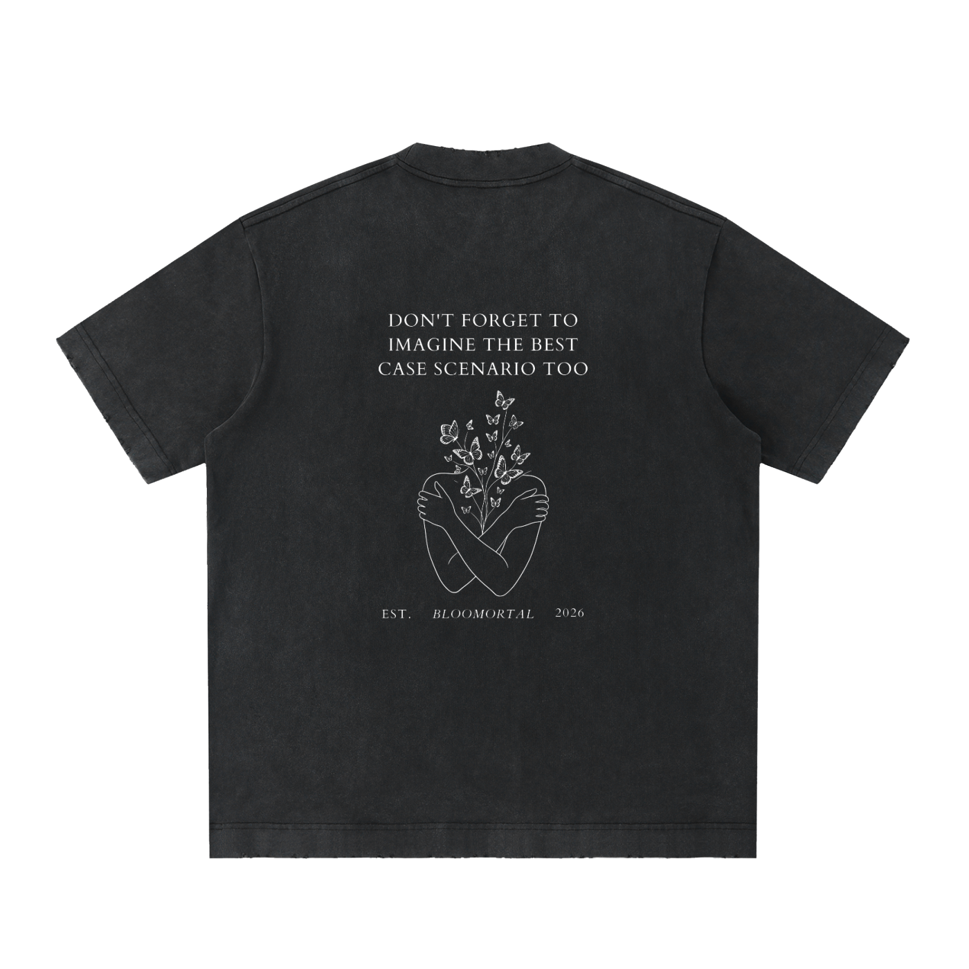 The Best Case Scenario Heavyweight Vintage Washed Frayed T-Shirt
