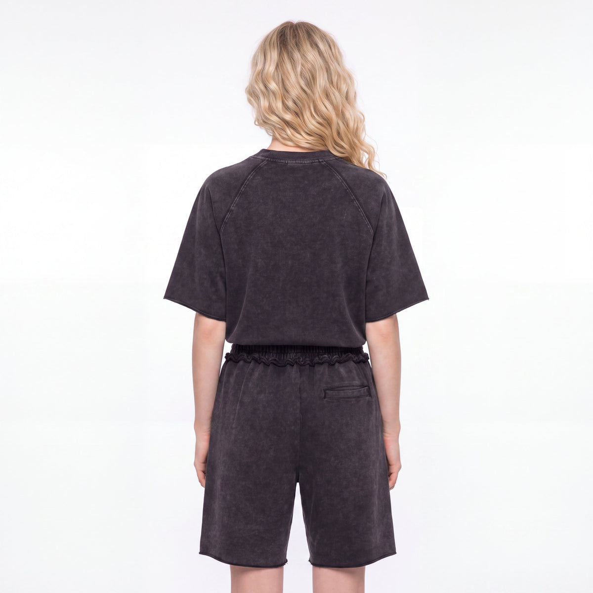 Short Set - Mineral Wash Raw Edge Short