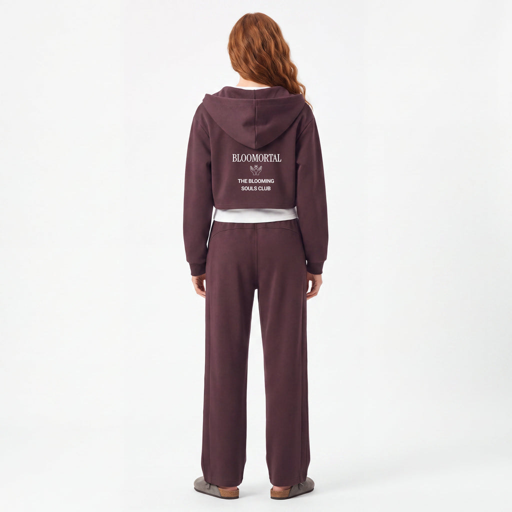 Essential Drawstring Straight-Leg Sweatpants - BLOOMORTAL