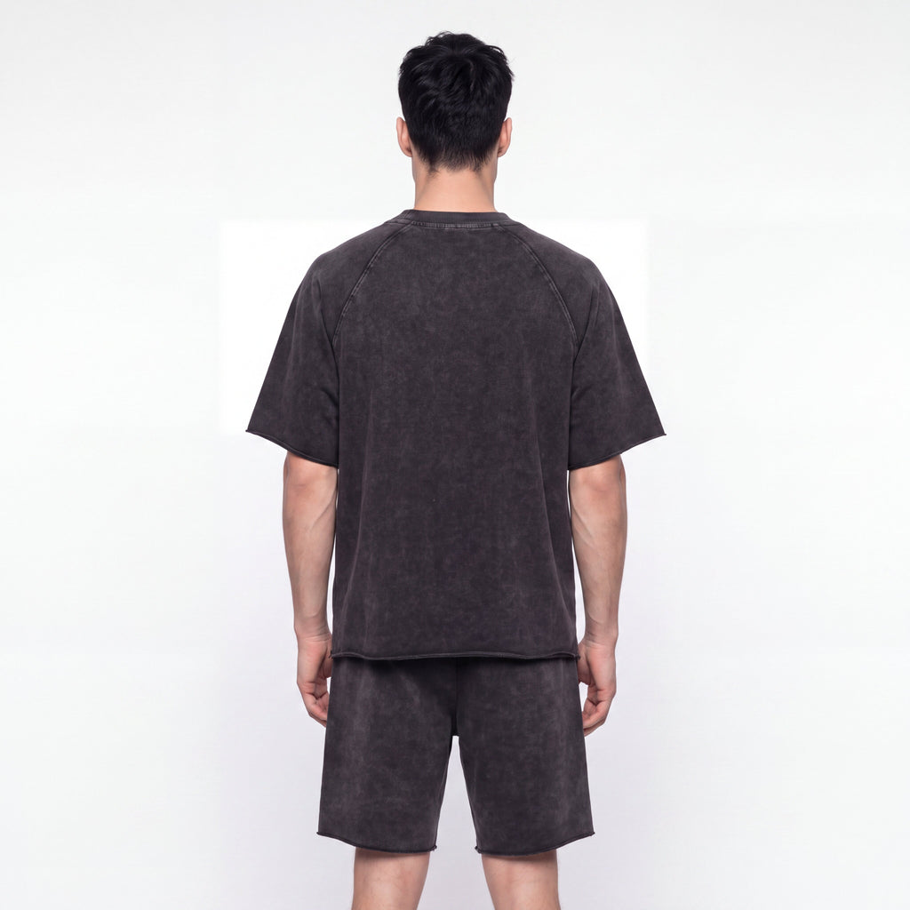 Short Set - Mineral Wash Raw Edge Short