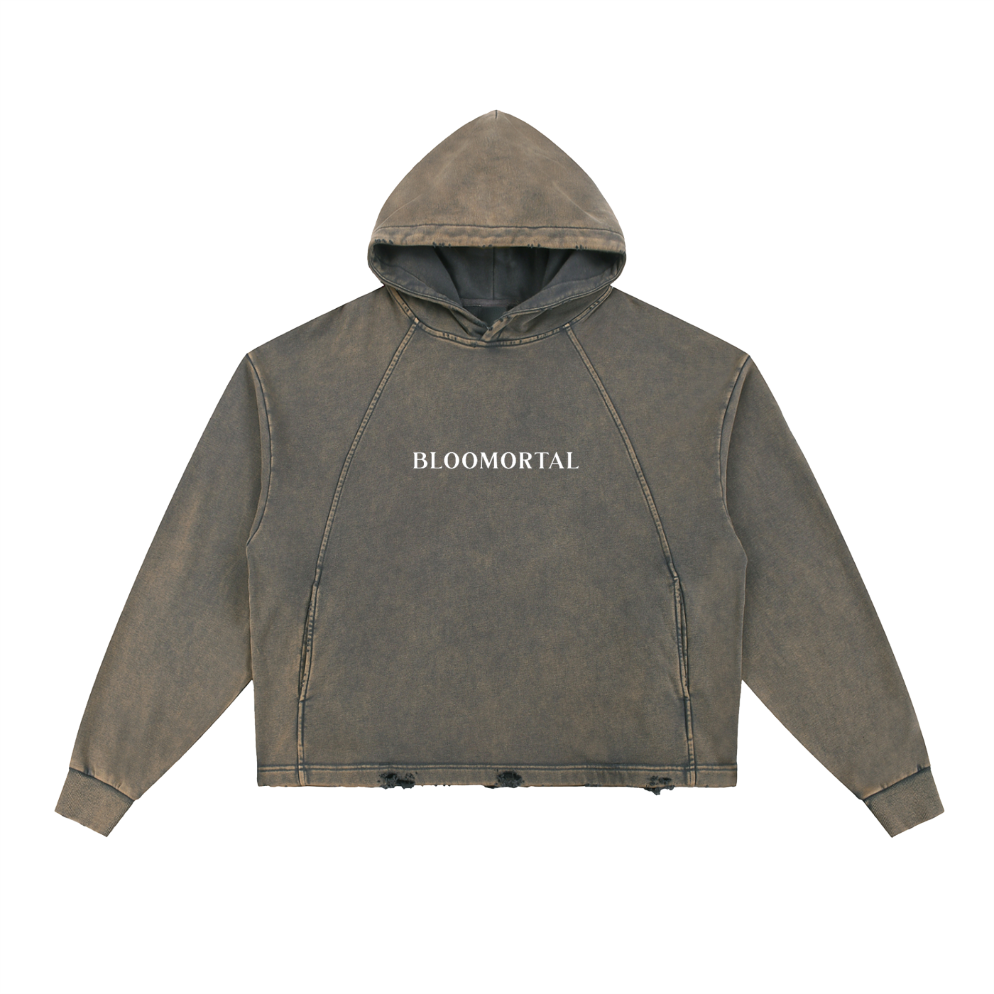The Risk Takers Club Vintage Washed Frayed-Hem Unisex Hoodie
