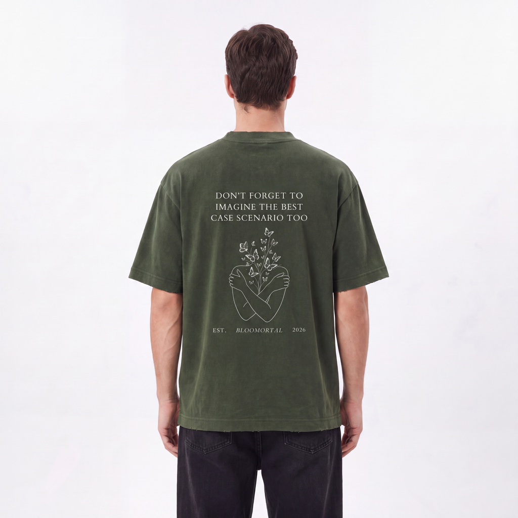 The Best Case Scenario Heavyweight Vintage Washed Frayed T-Shirt