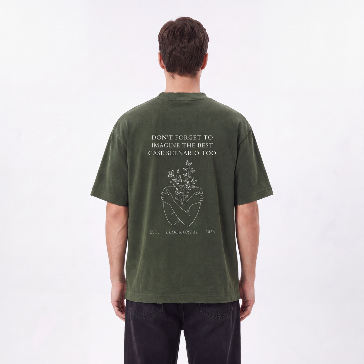 The Best Case Scenario Heavyweight Vintage Washed Frayed T-Shirt