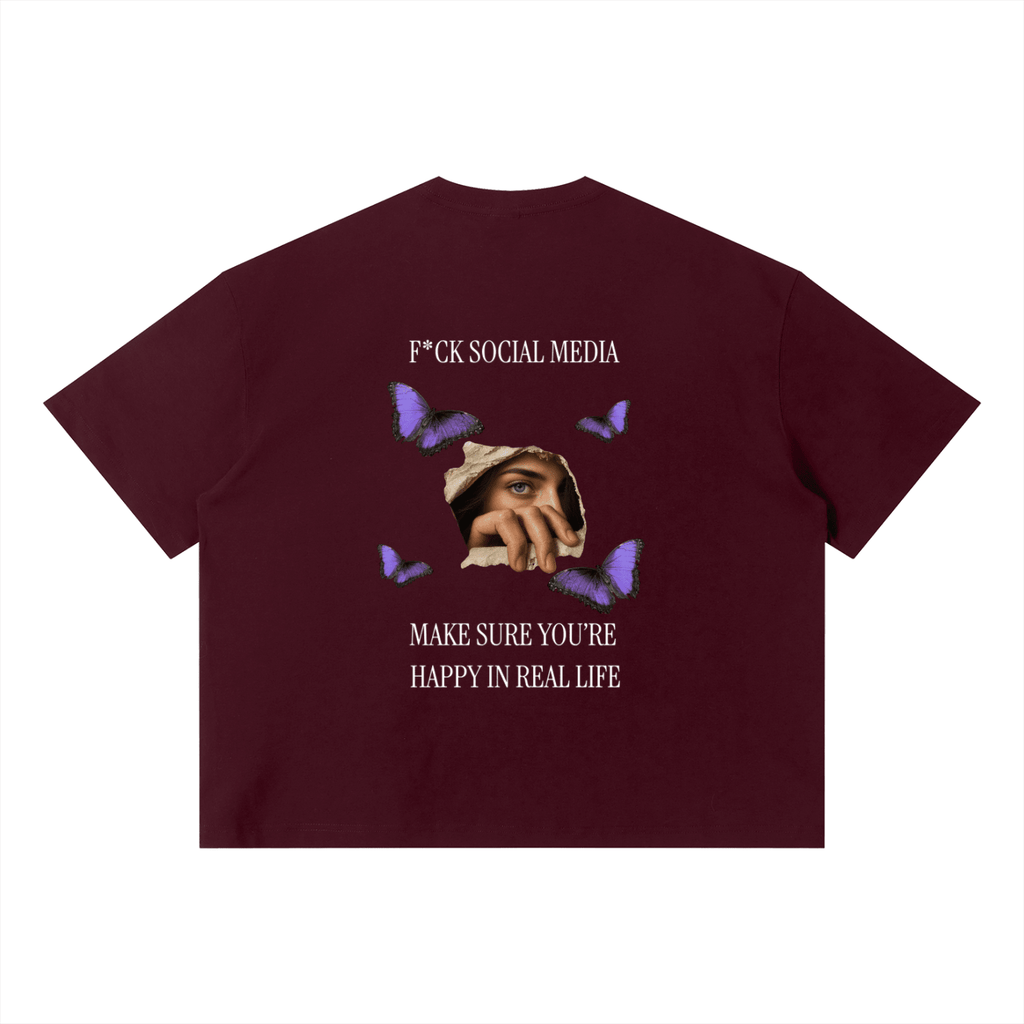F*ck Social Media Boxy Oversized T-Shirt - BLOOMORTAL