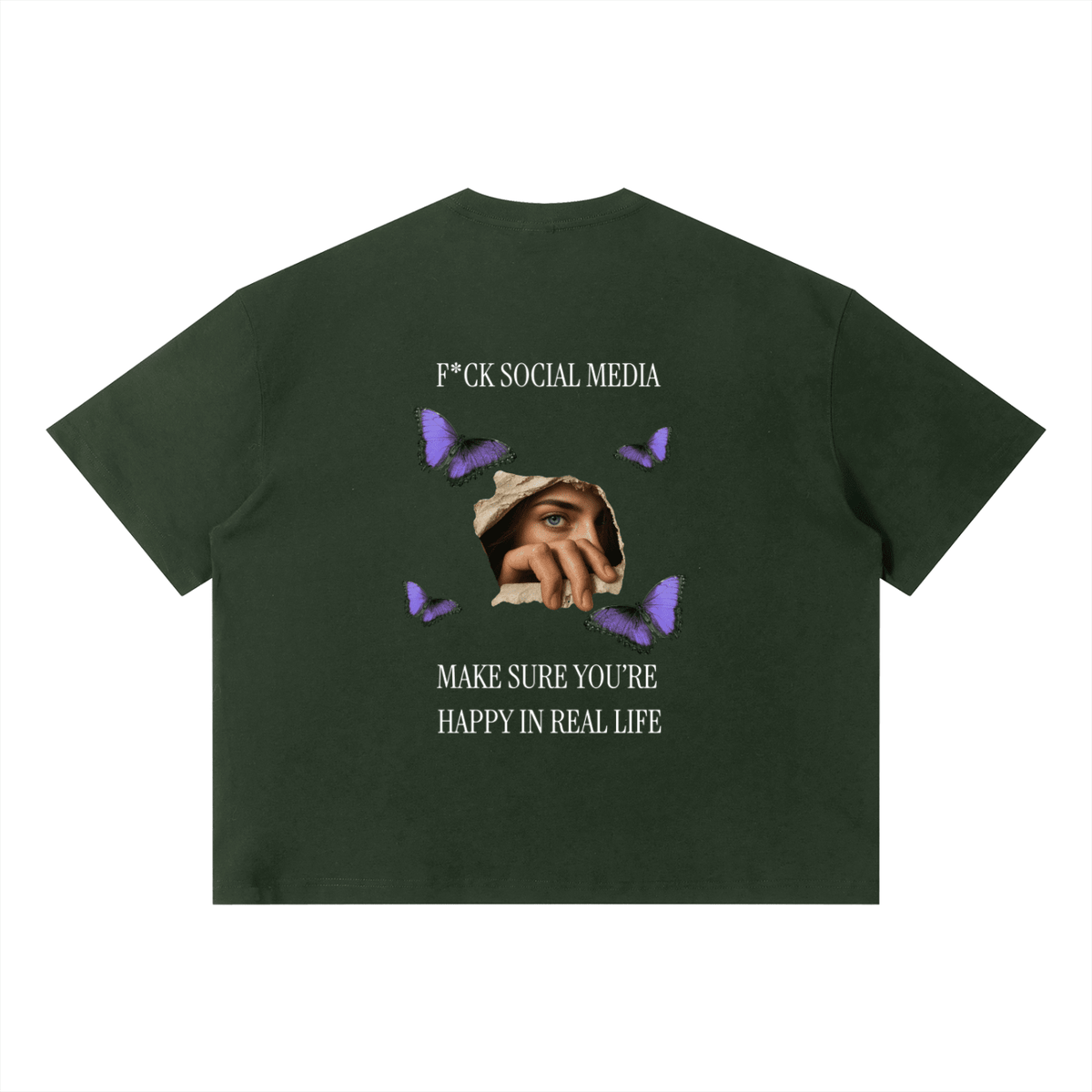 F*ck Social Media Boxy Oversized T-Shirt - BLOOMORTAL