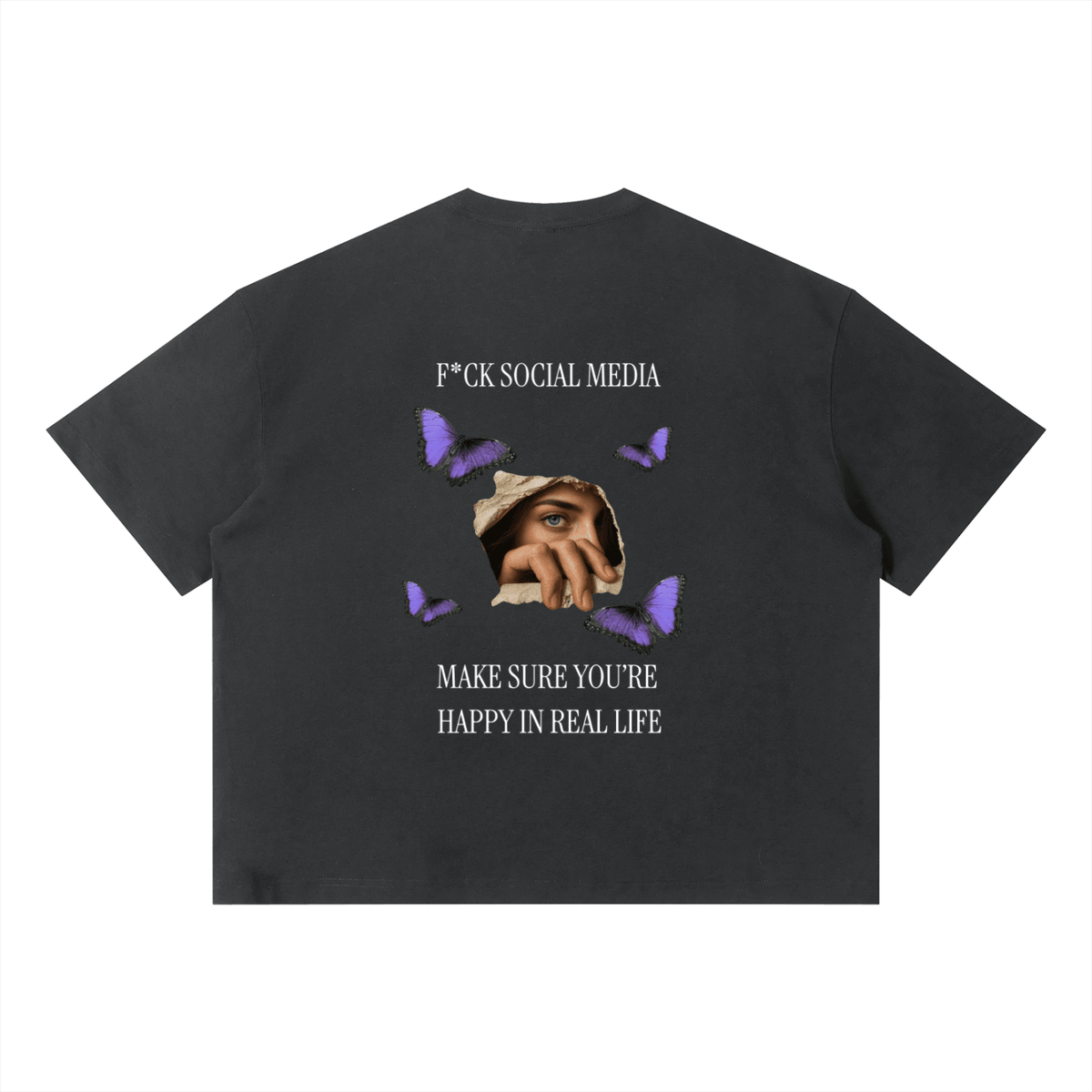 F*ck Social Media Boxy Oversized T-Shirt - BLOOMORTAL