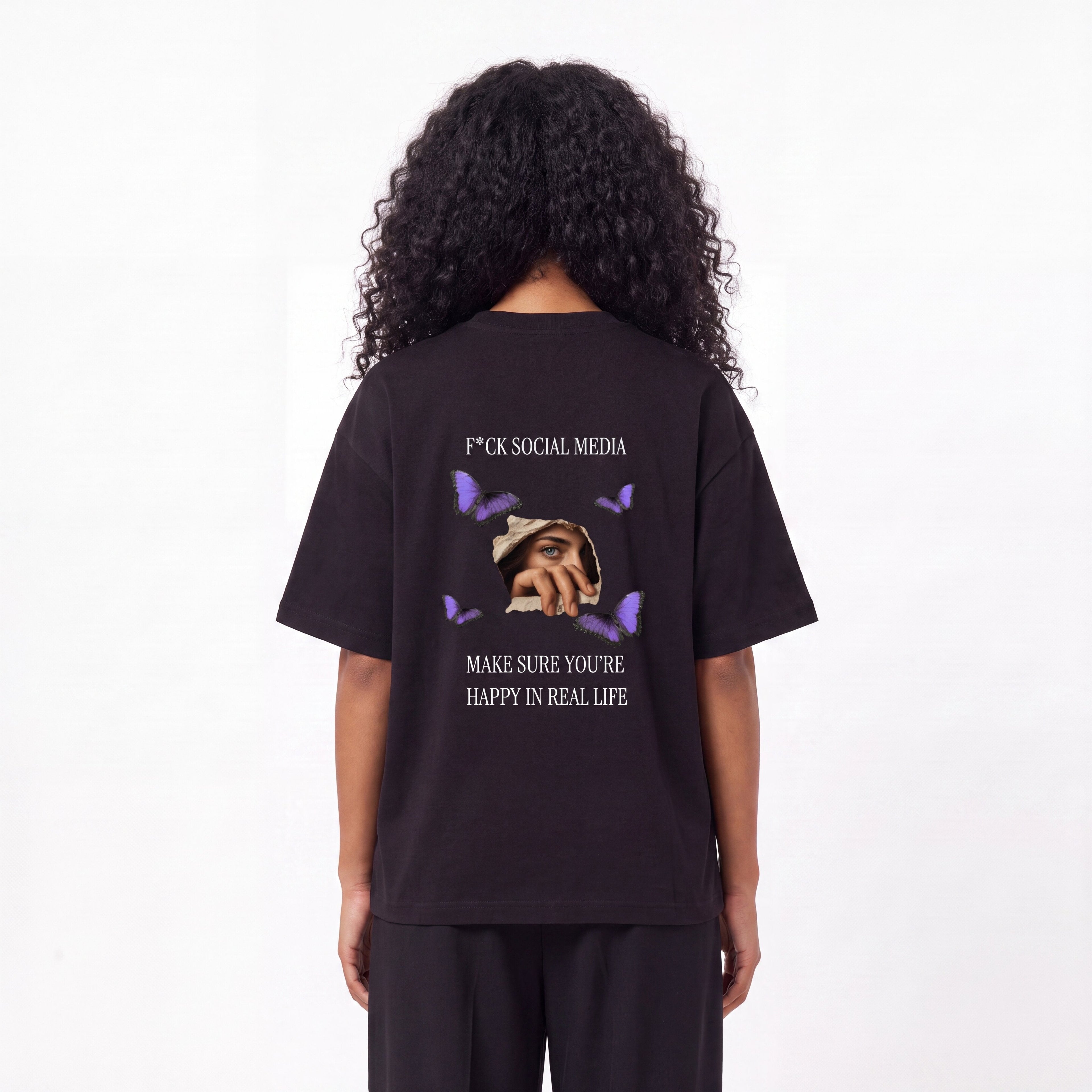 F*ck Social Media Boxy Unisex Oversized T-Shirt - BLOOMORTAL