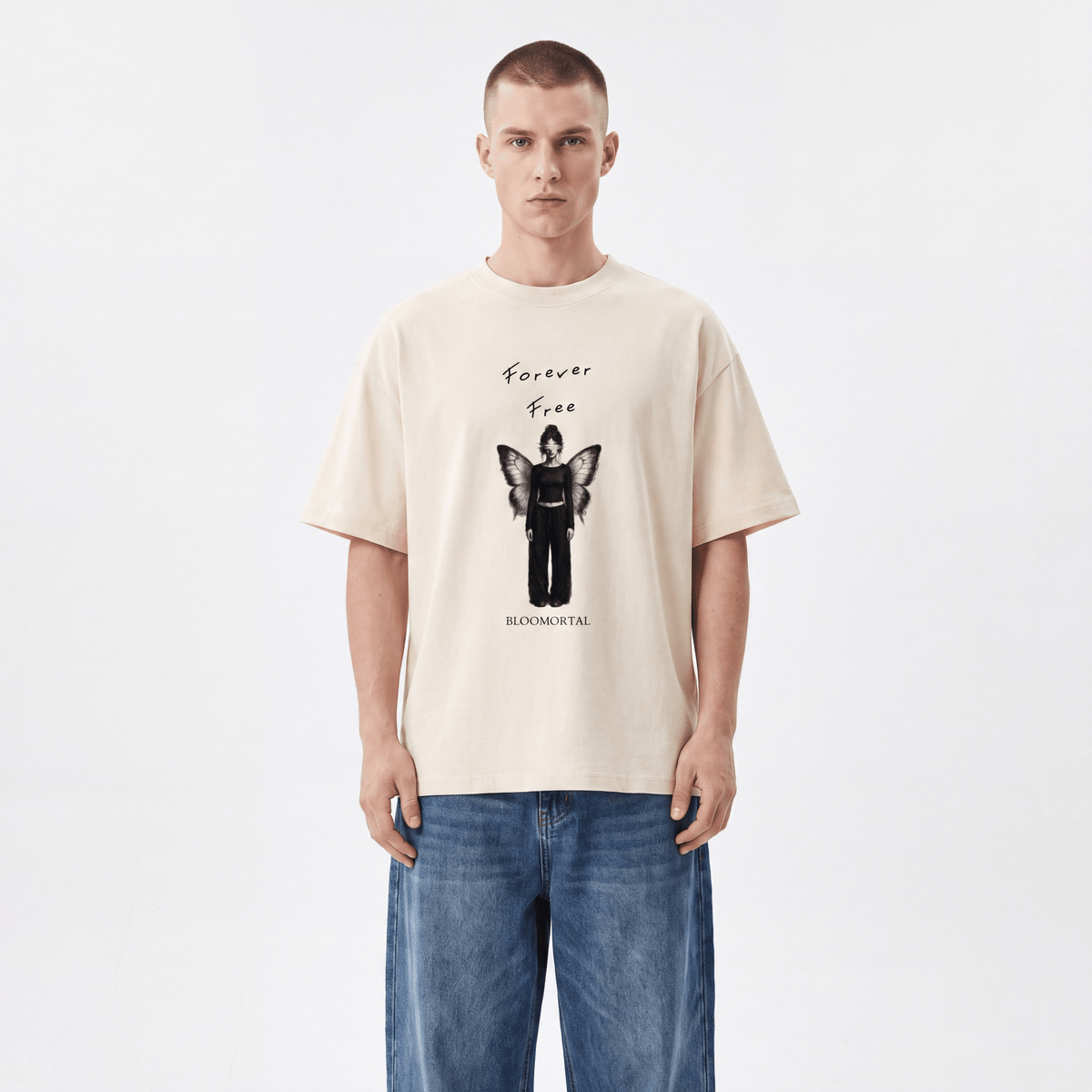 Forever Free Unisex Oversized T-Shirt - BLOOMORTAL