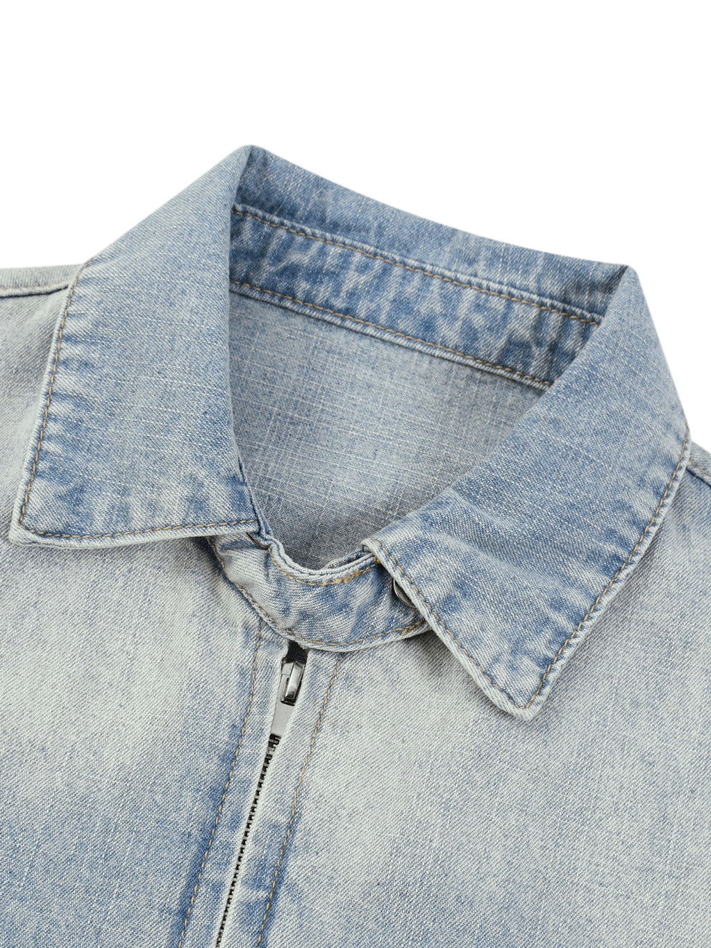 Vintage Wash Full-Zip Denim Jacket