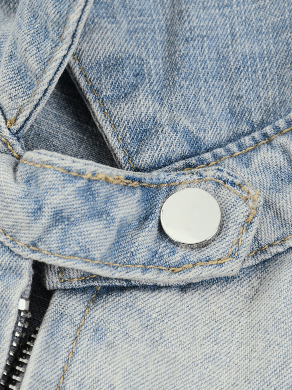 Vintage Wash Full-Zip Denim Jacket