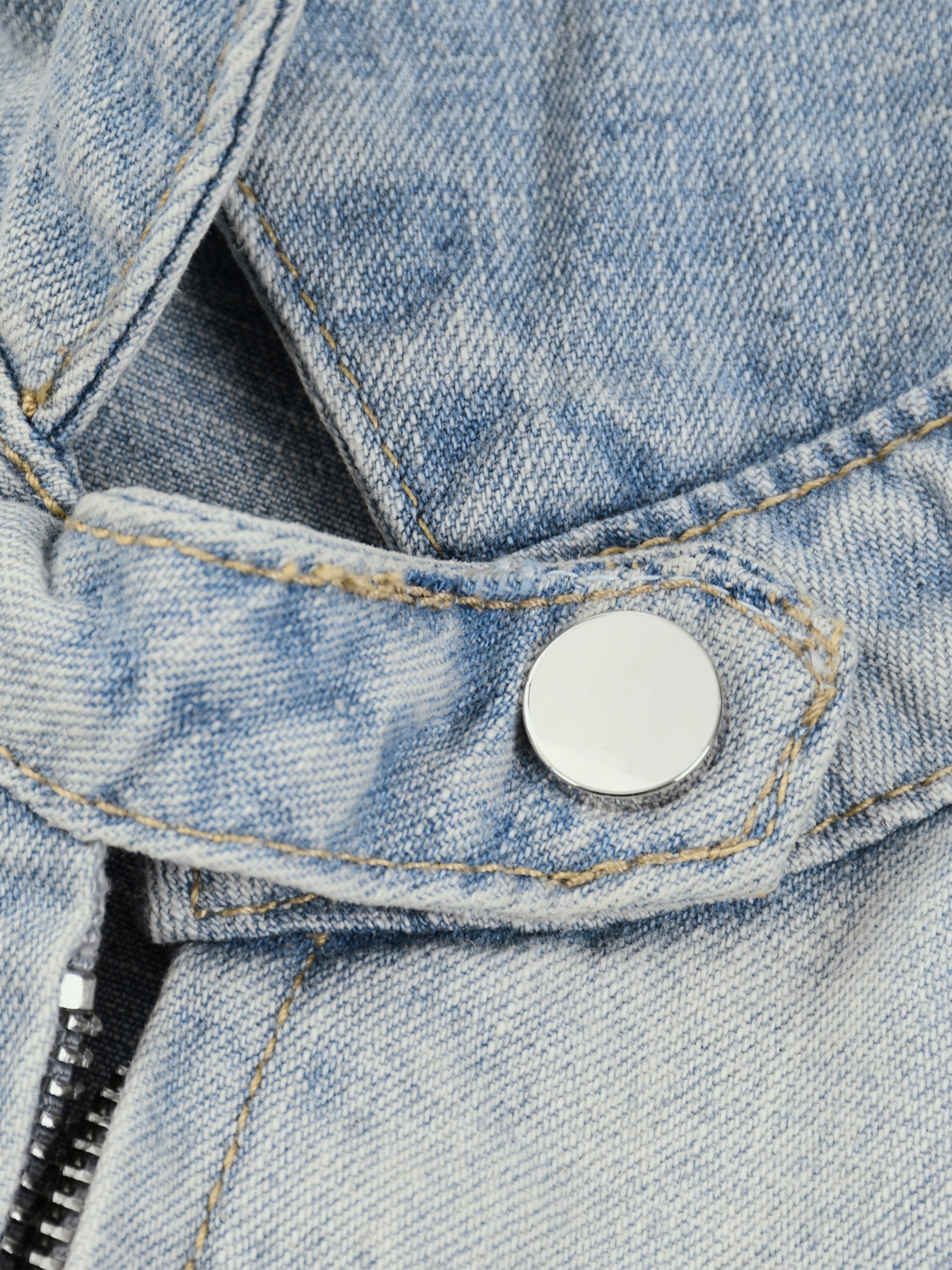 Vintage Wash Full-Zip Denim Jacket