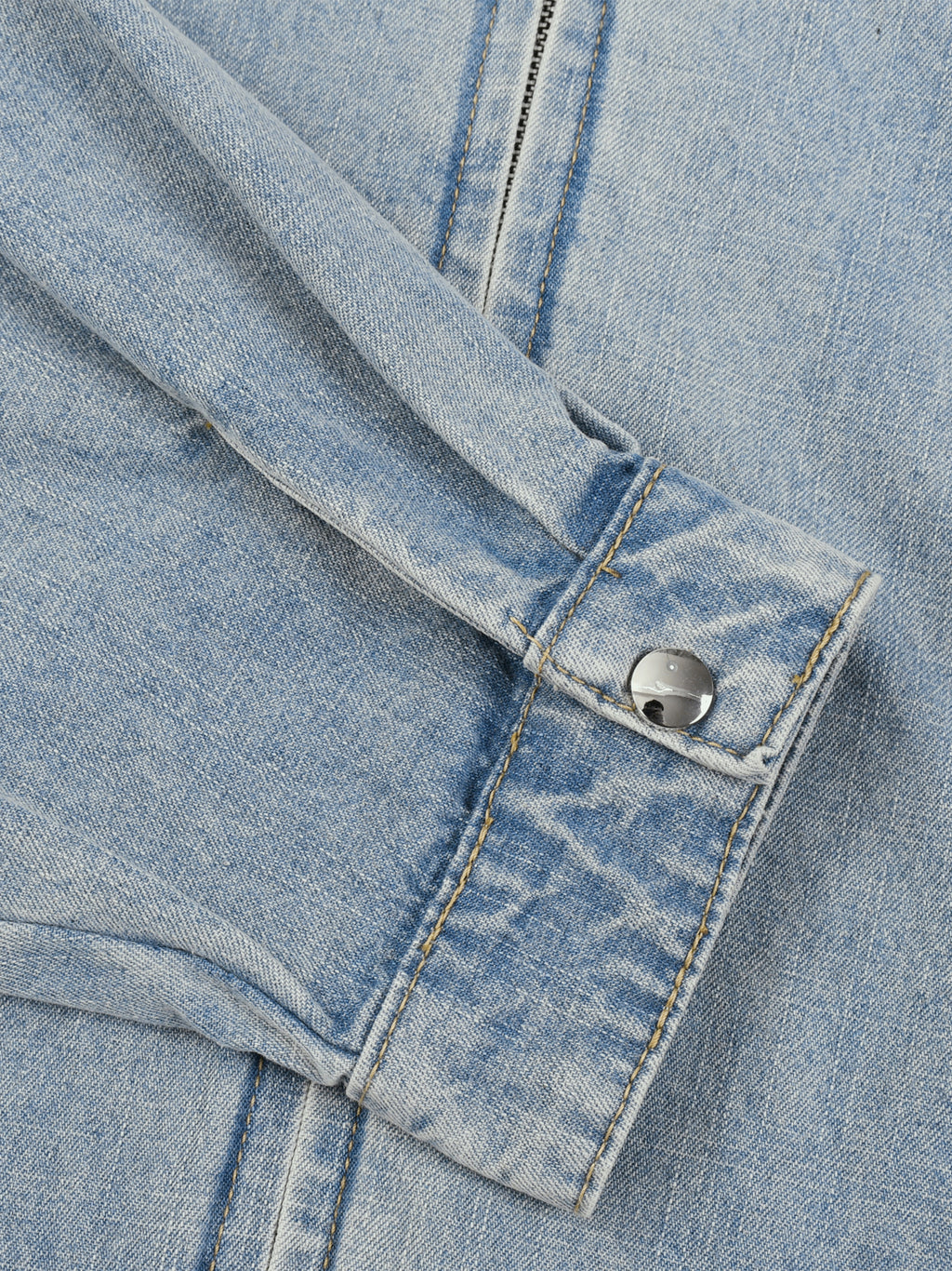 Vintage Wash Full-Zip Denim Jacket