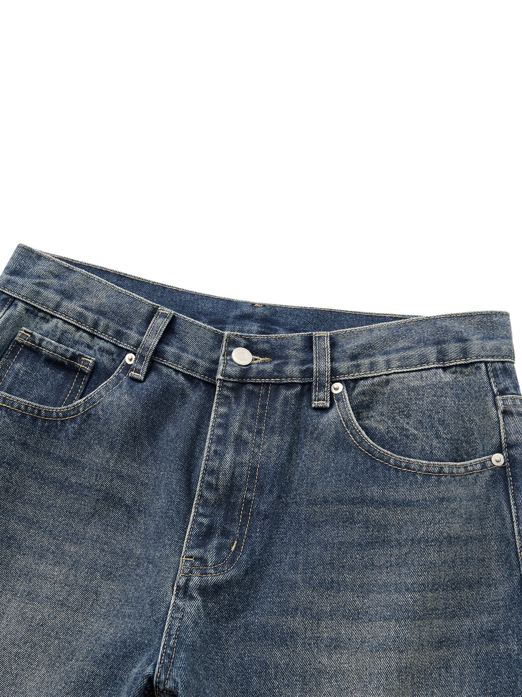 Men’s Vintage Wash Straight Leg Denim Jeans