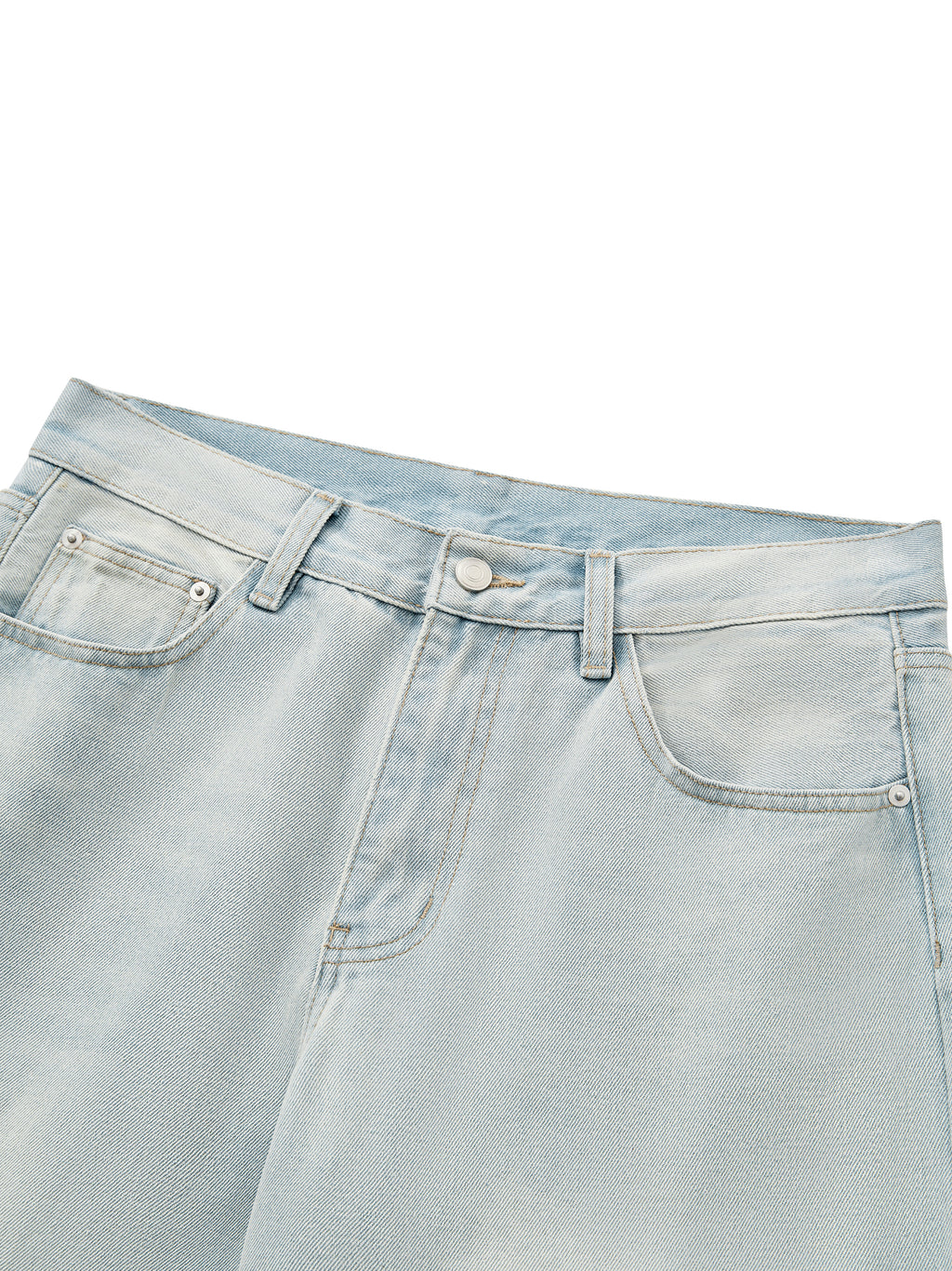 Men's Vintage Wash Wide Leg Denim Jeans