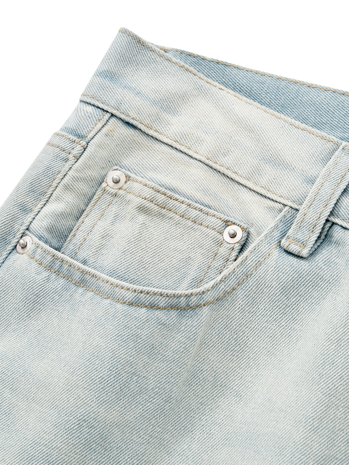 Men's Vintage Wash Wide Leg Denim Jeans