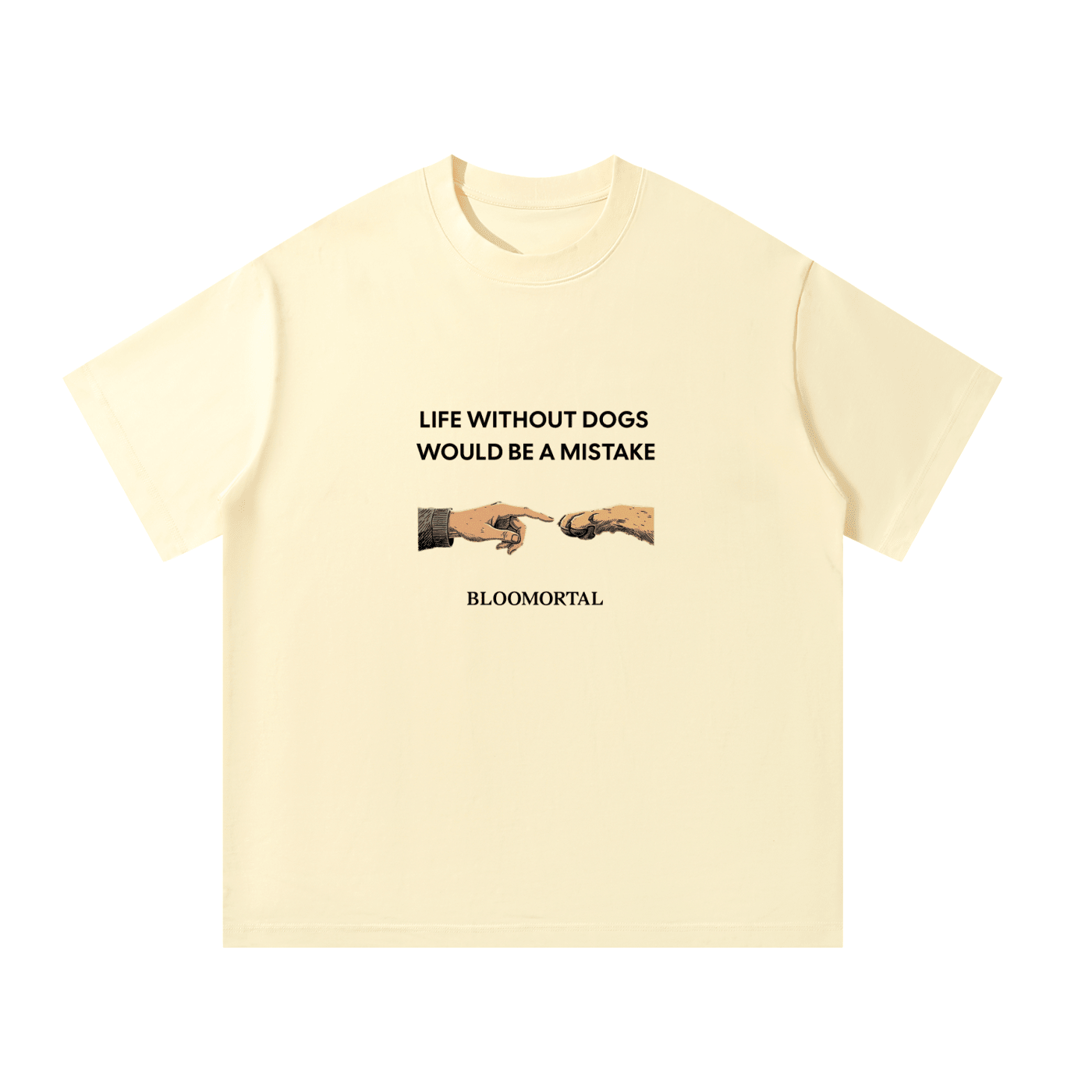 Life Without Dogs Unisex Oversized T-Shirt - BLOOMORTAL
