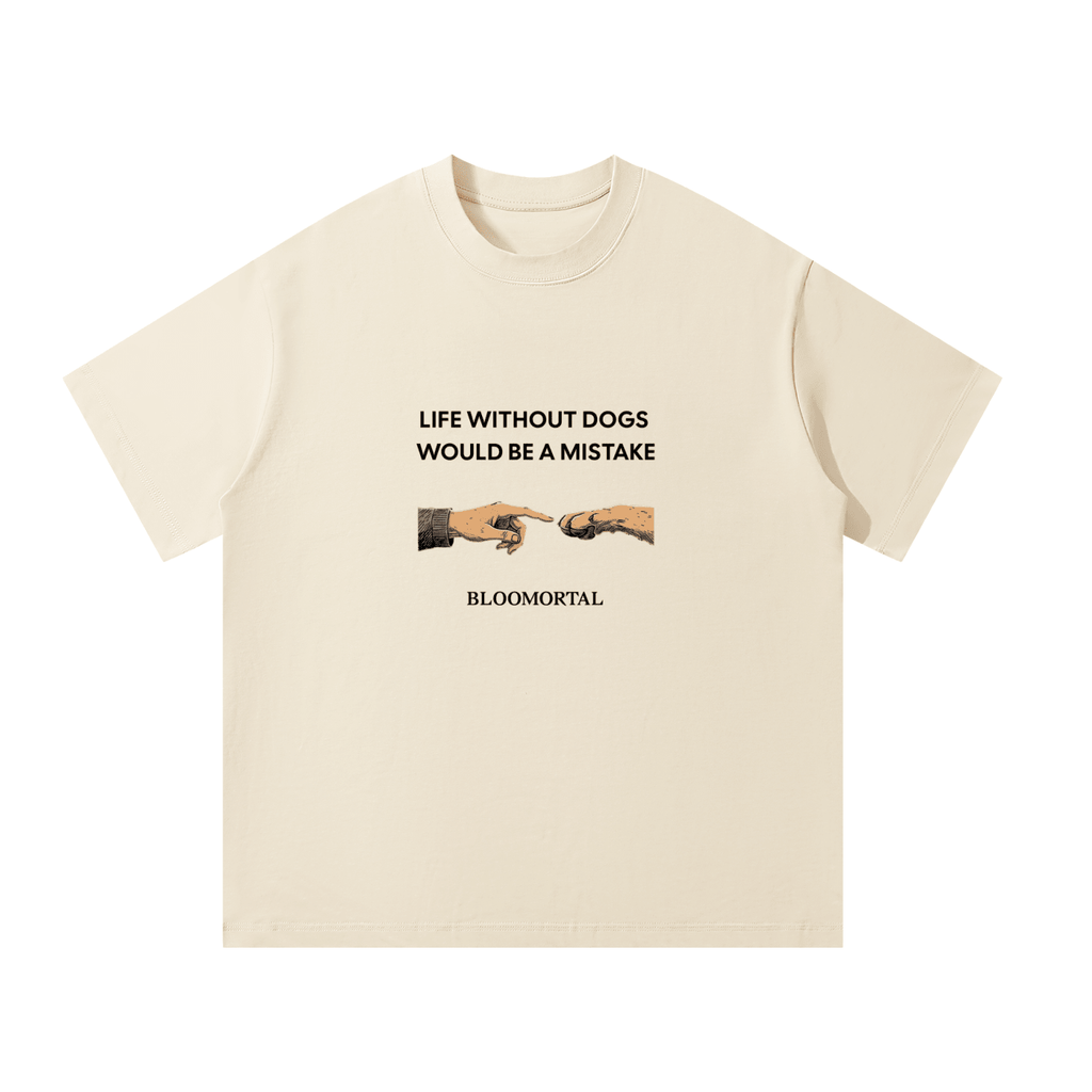 Life Without Dogs Unisex Oversized T-Shirt - BLOOMORTAL