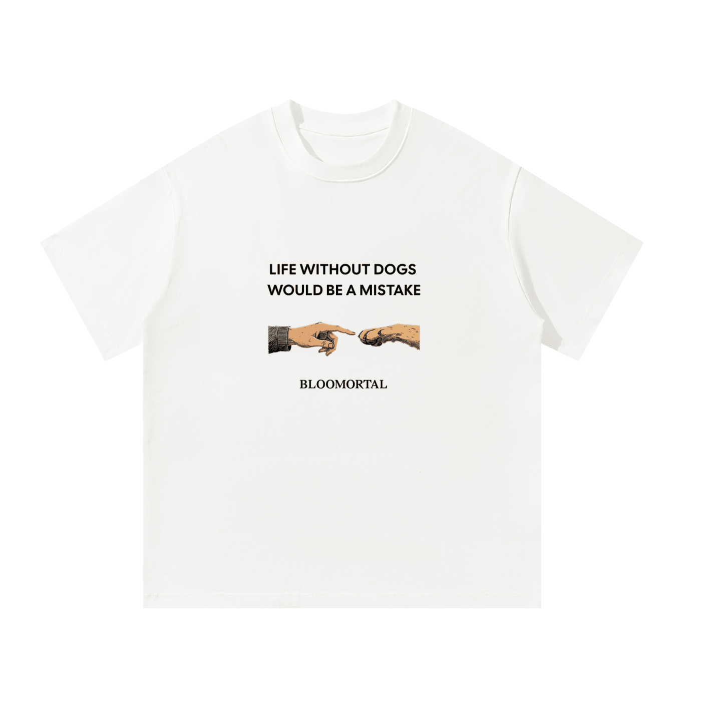 Life Without Dogs Unisex Oversized T-Shirt - BLOOMORTAL